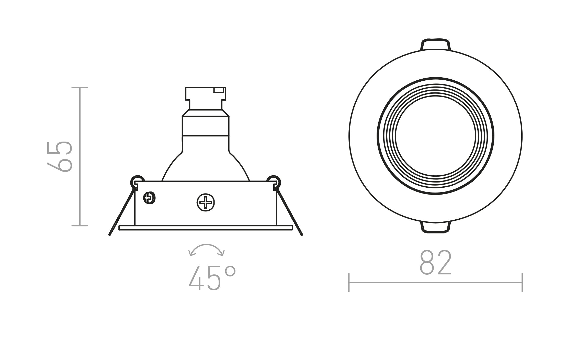 TIX directional lamp - Product sketch