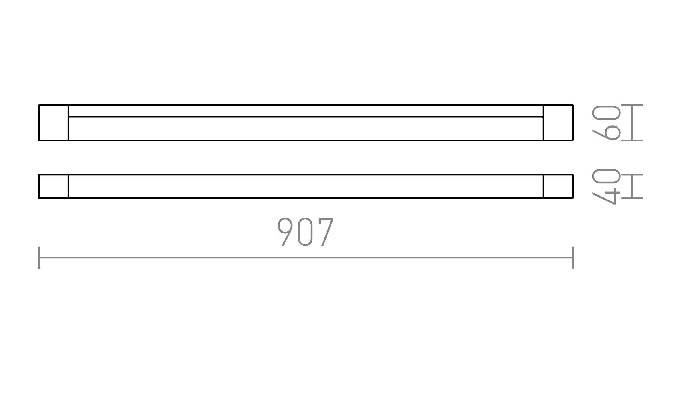 PERISA 90 na parede lâmpada - Product sketch