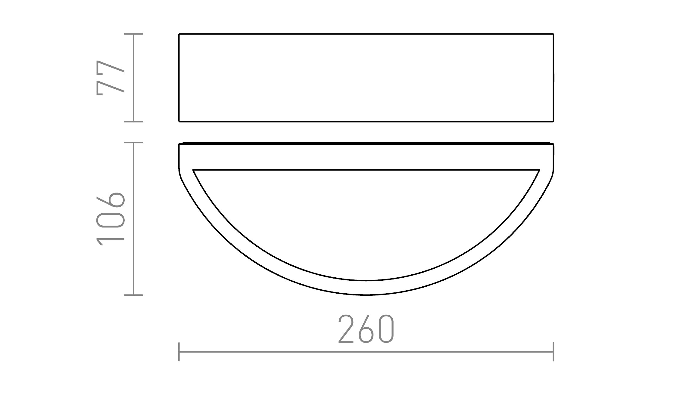 LESA na parede lâmpada - Product sketch