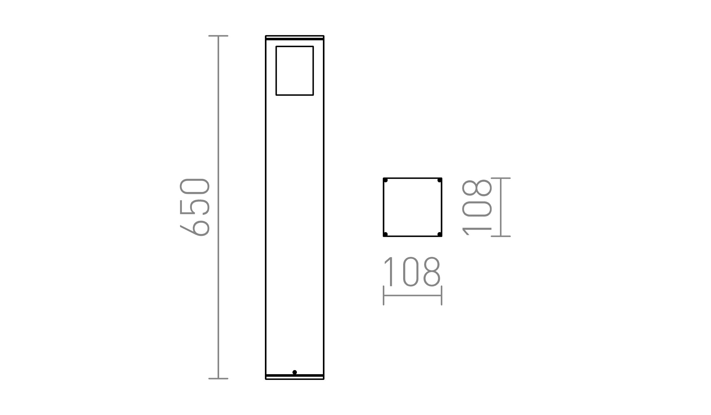 PONDER 65 suporte lâmpada - Product sketch