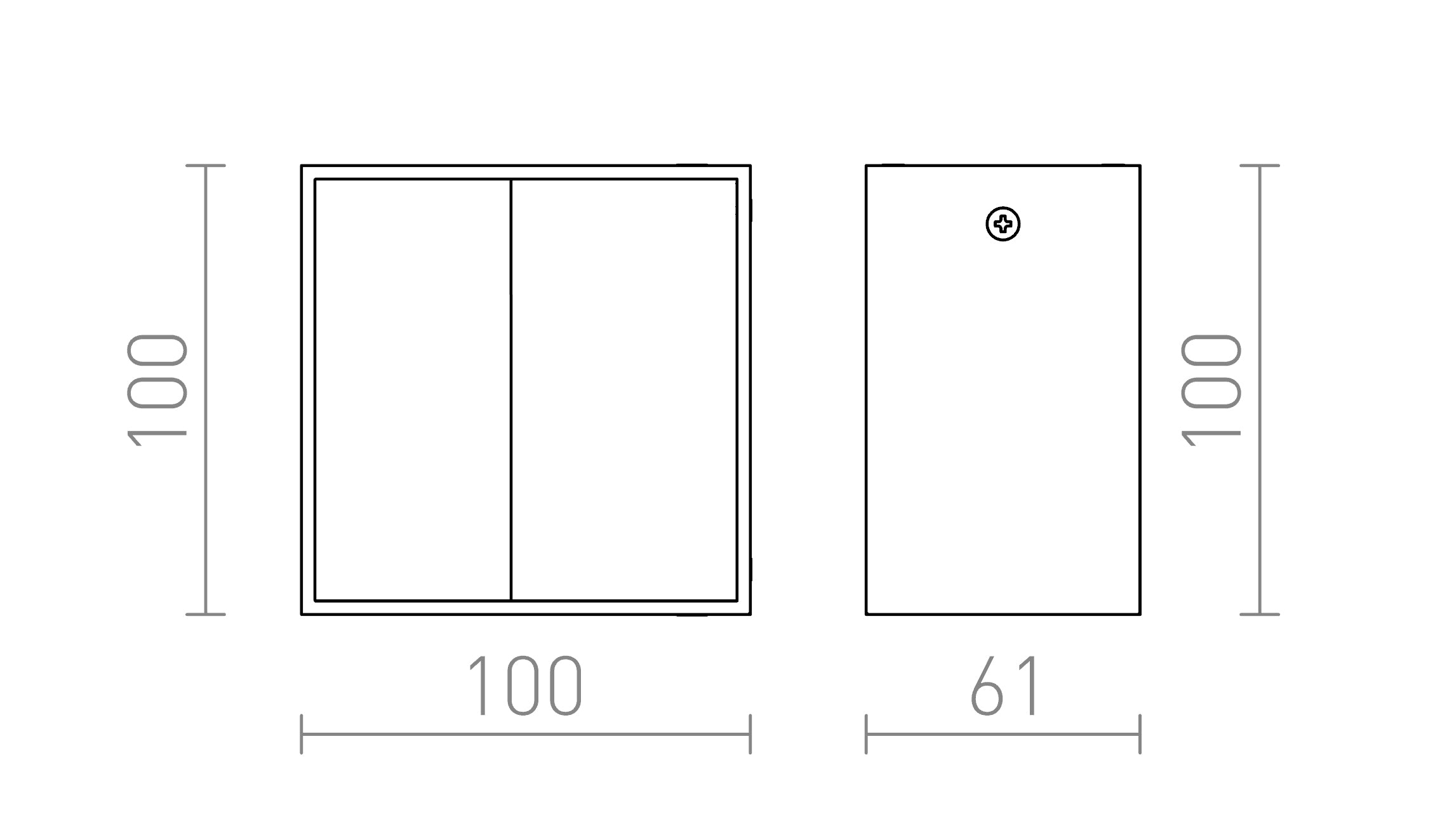 DIDO Επιτοίχιος λαμπτήρας - Product sketch