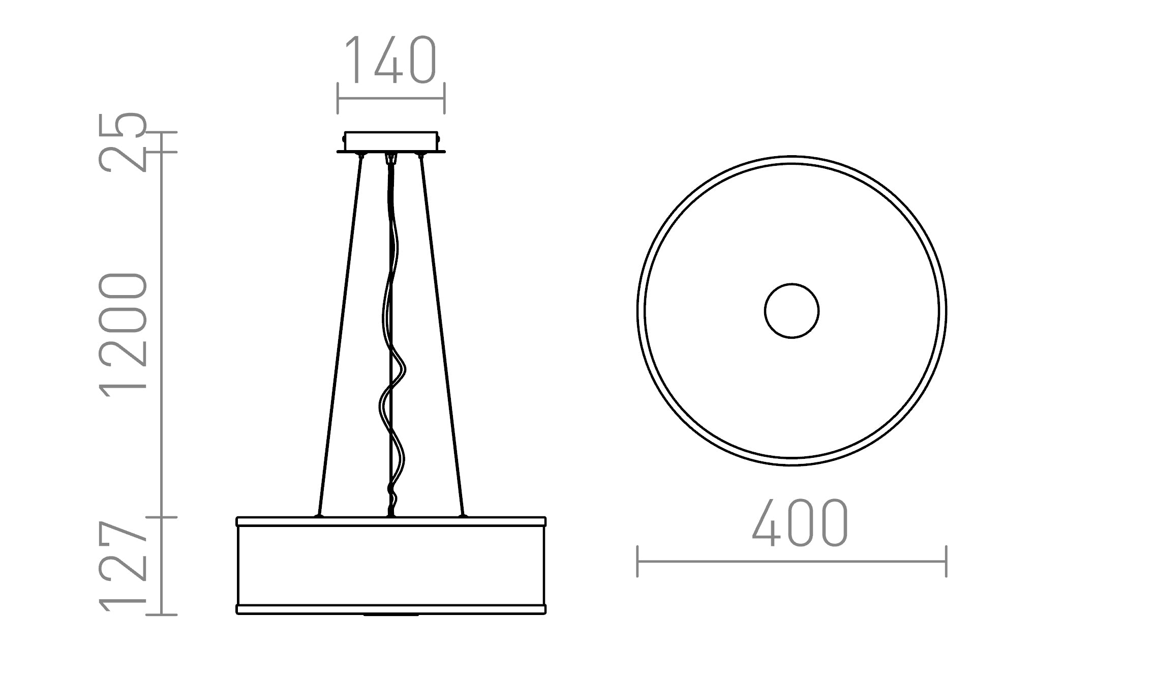 CASSABLANCA 40 suspendat lampă - Product sketch
