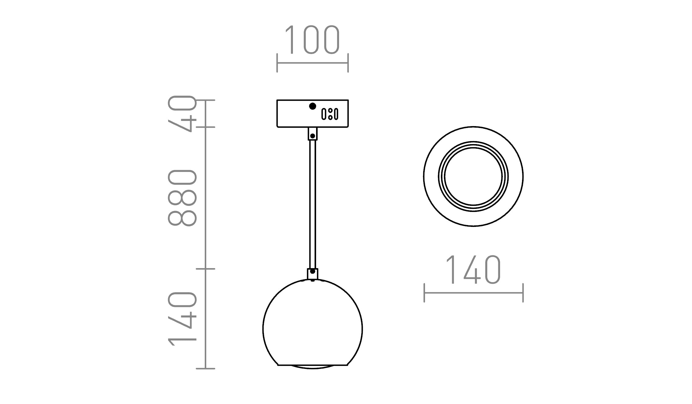 MARGO κρεμαστό λαμπτήρας - Product sketch