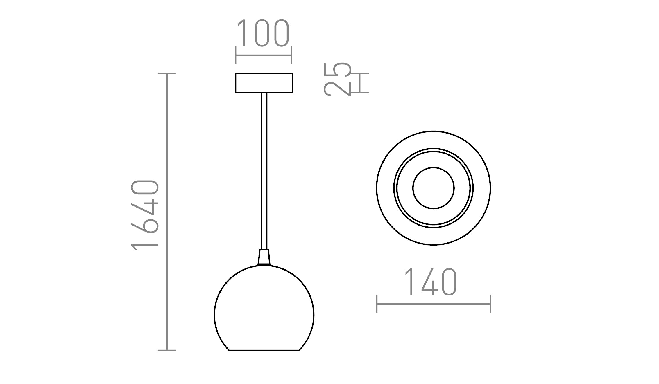 COPA Pendelleuchte lampe - Product sketch