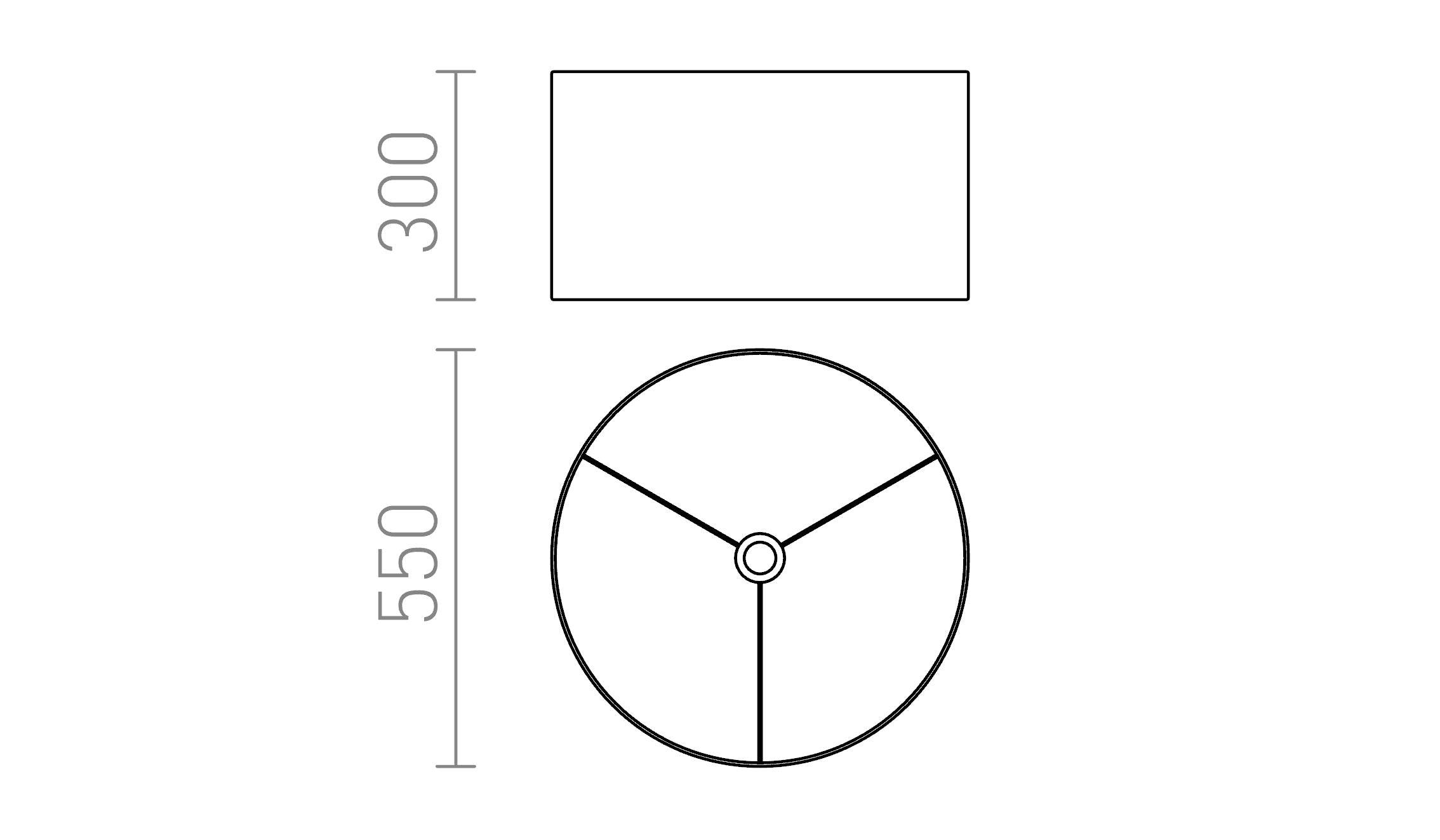 RON 55/30 αμπαζούρ - Product sketch