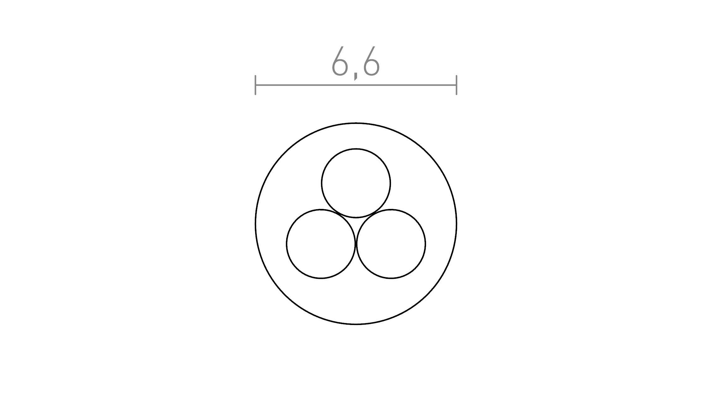 FIT 3x0,75 1 м. текстилен кабел - Product sketch