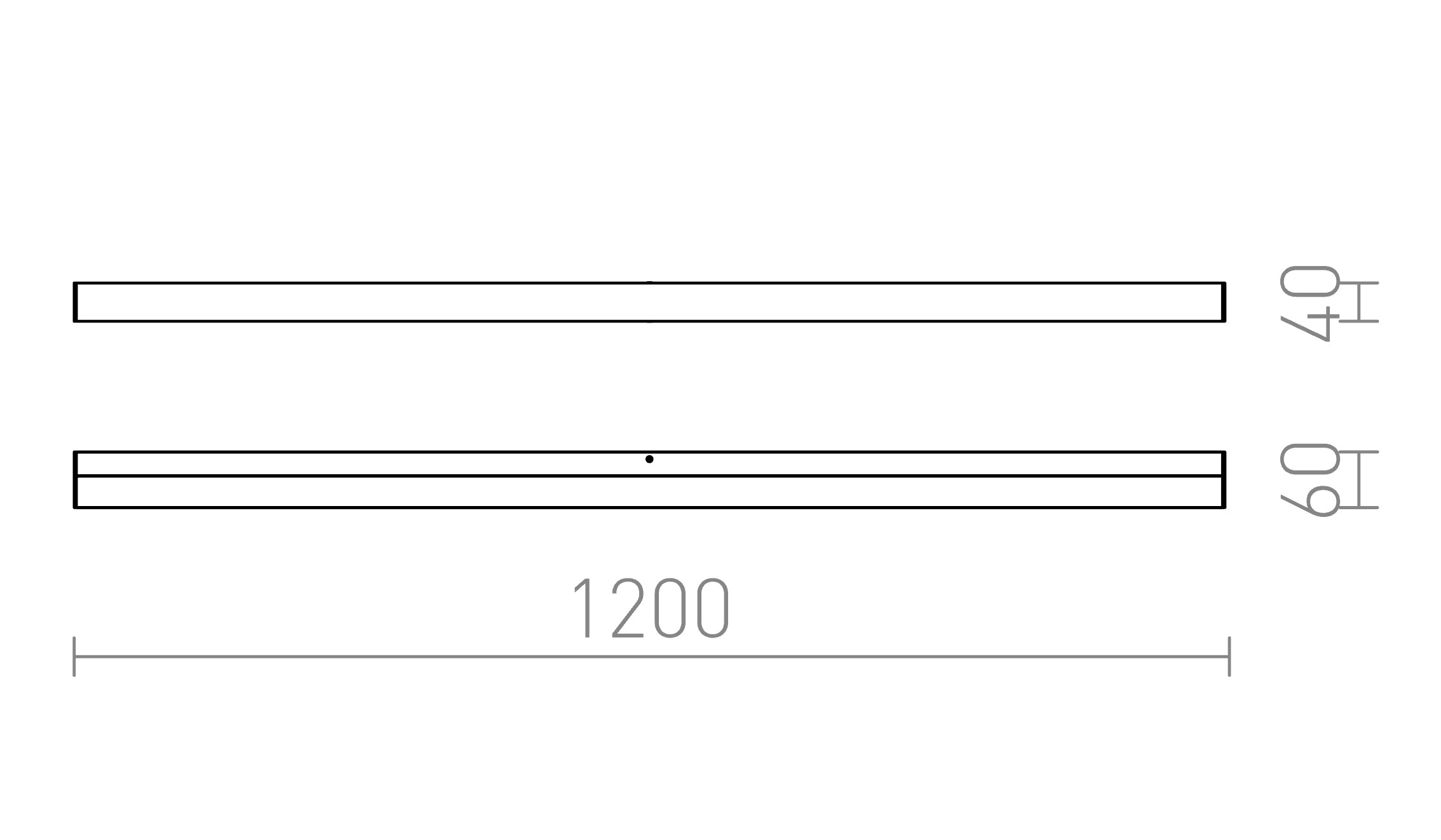 LEVIA 120 nástenná lampa - Product sketch