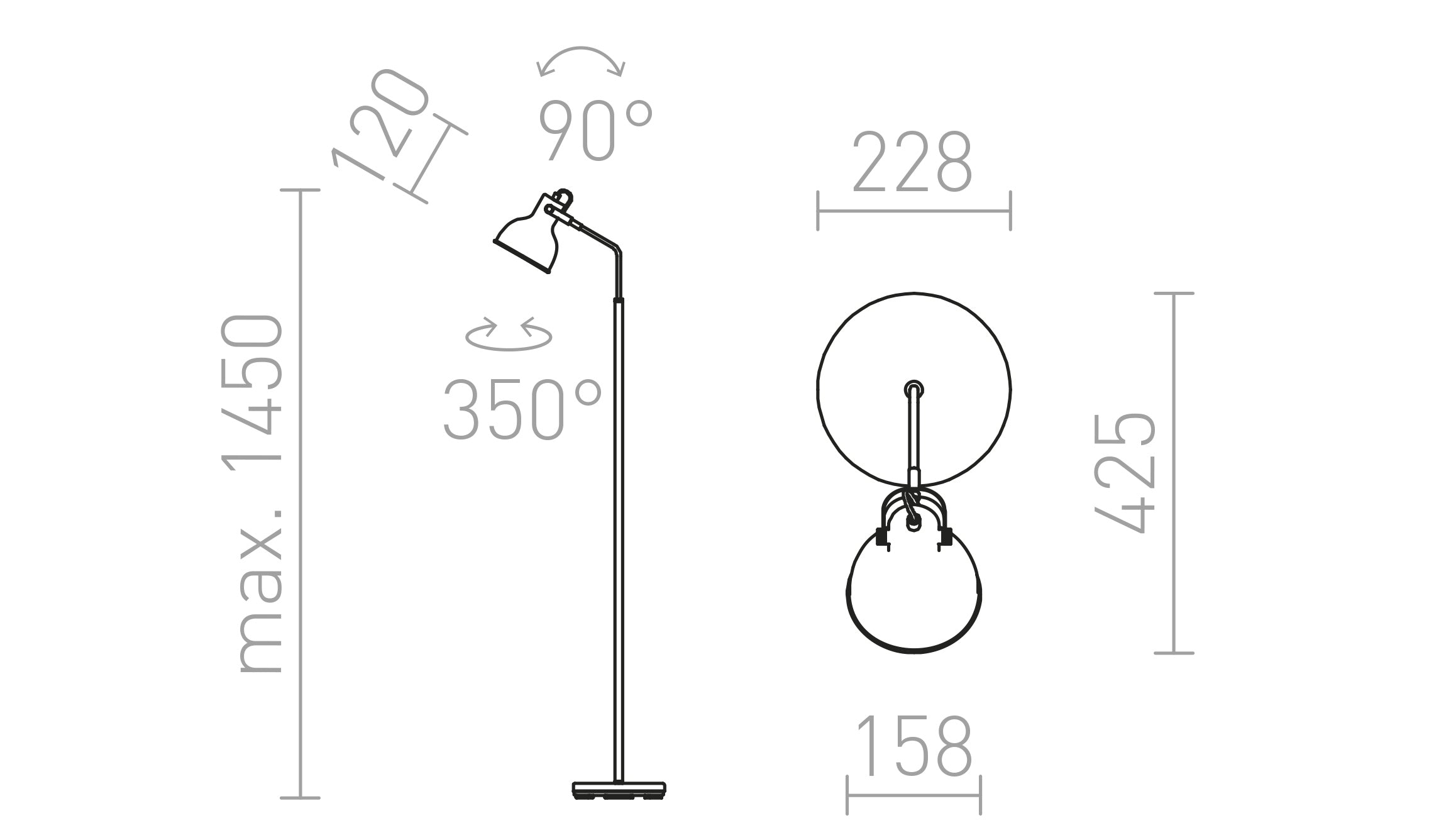ROSITA de podea lampă - Product sketch