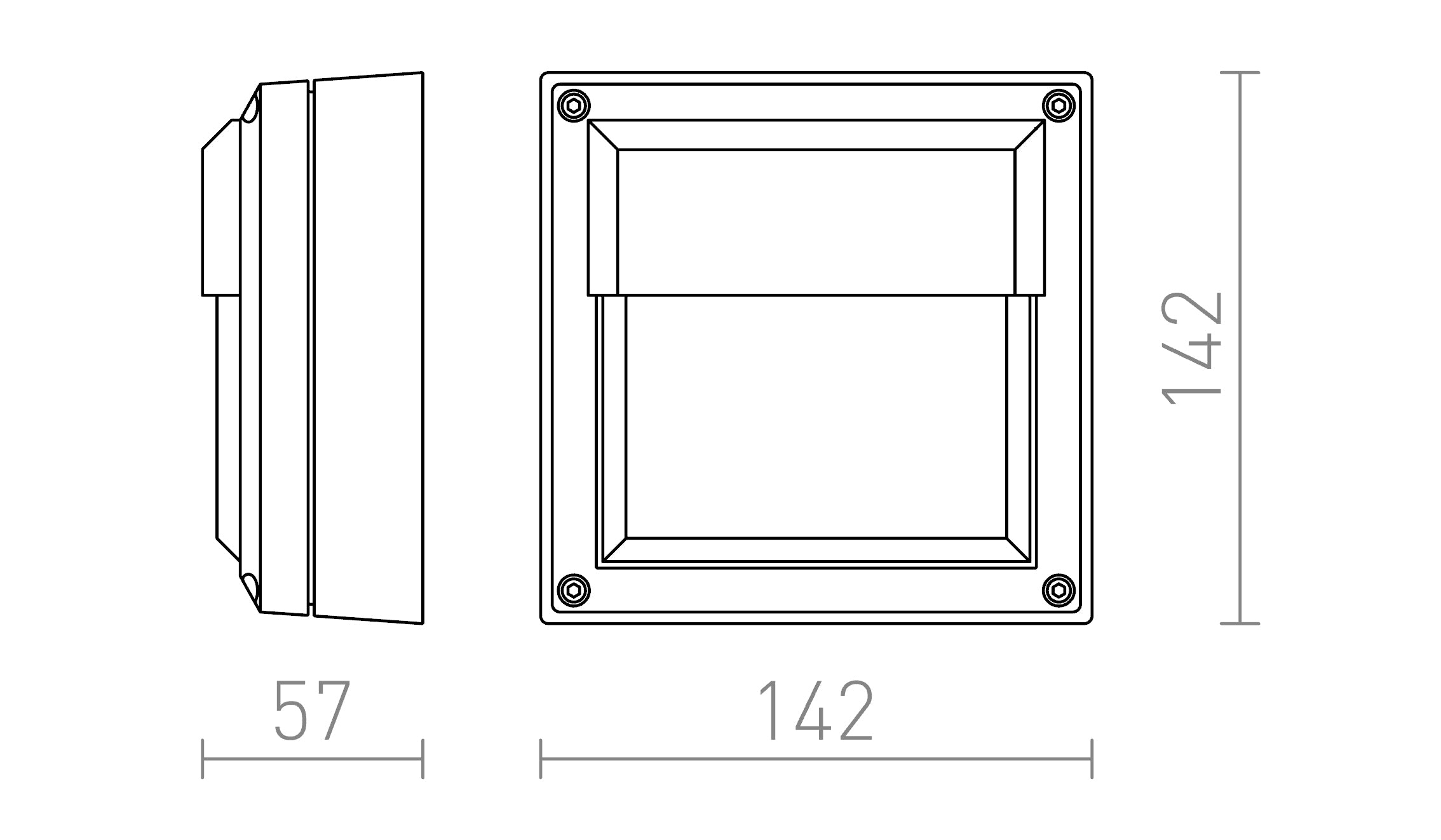 DELTA 145 murale lampe - Product sketch
