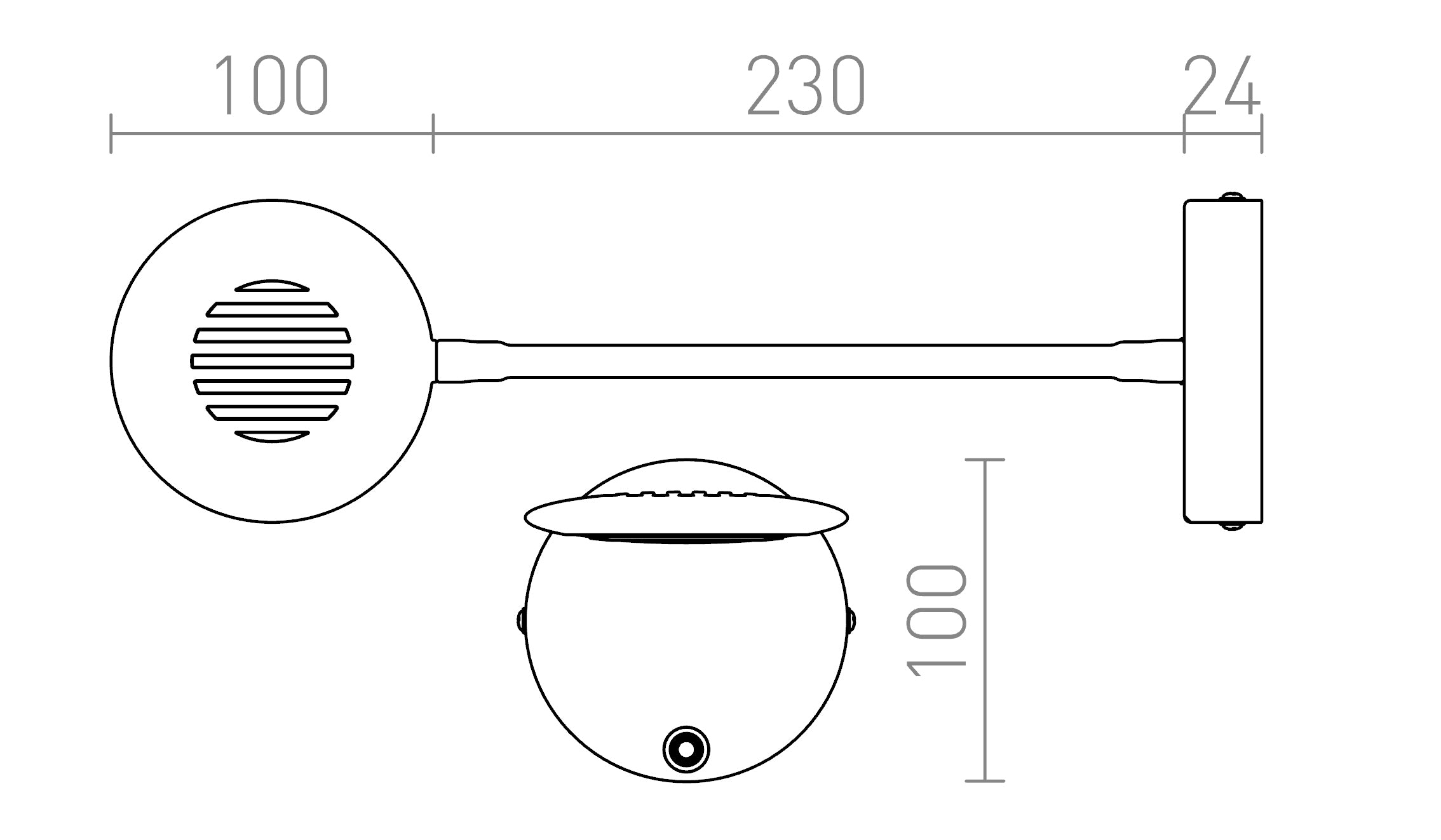 FLAP nástenná lampa - Product sketch