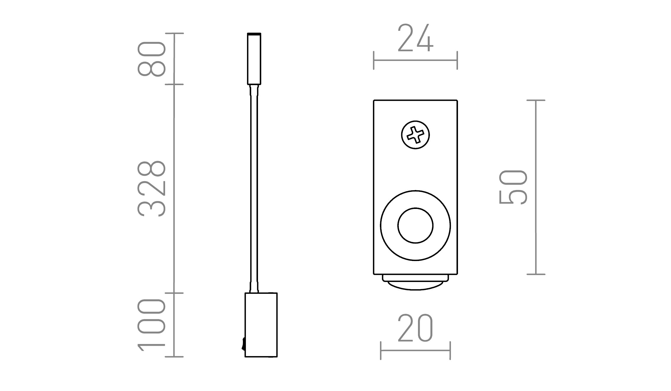 EKE na parede lâmpada - Product sketch