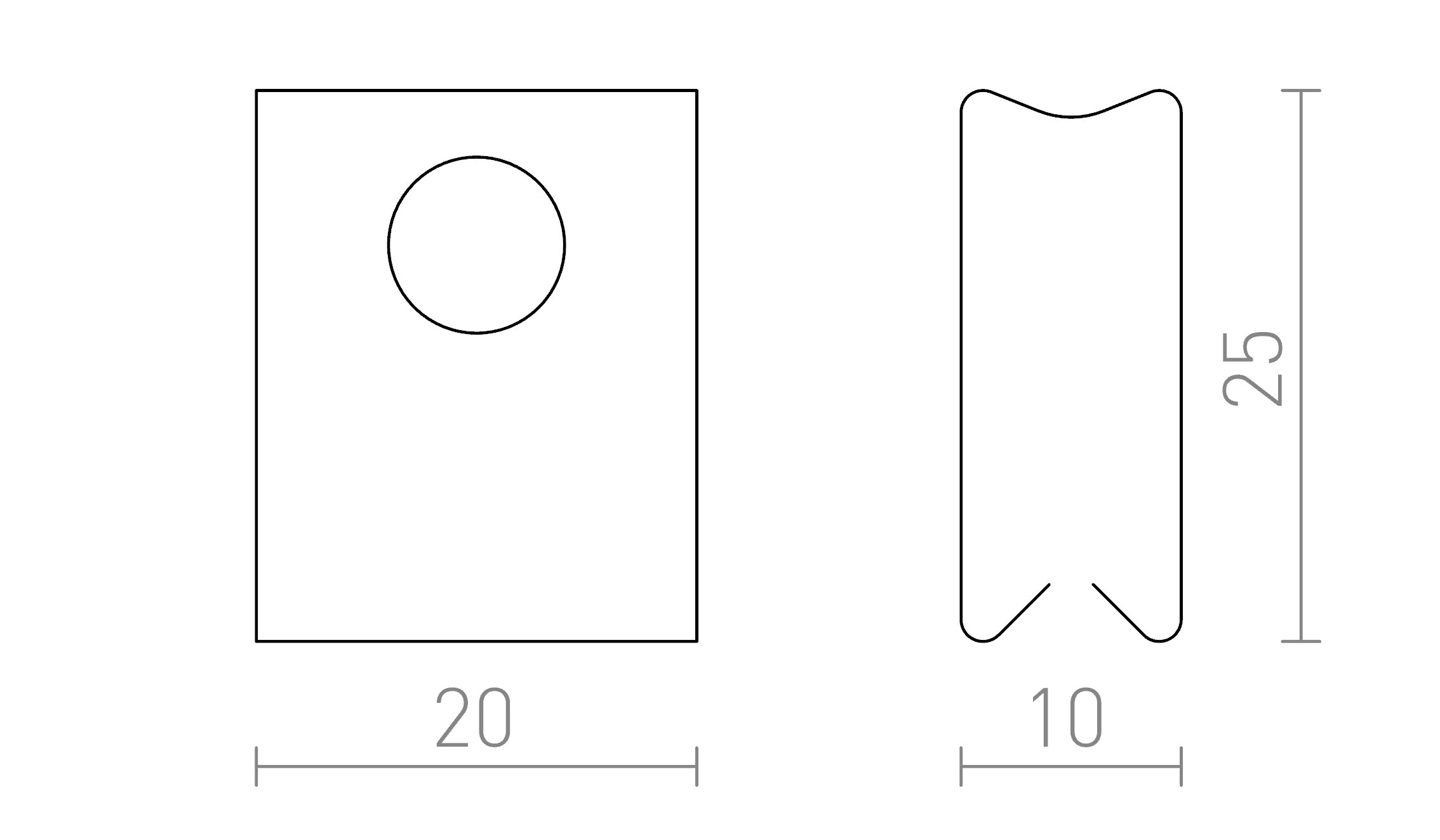 EUTRAC molas para calha trifásica embutida 6 pçs - Product sketch