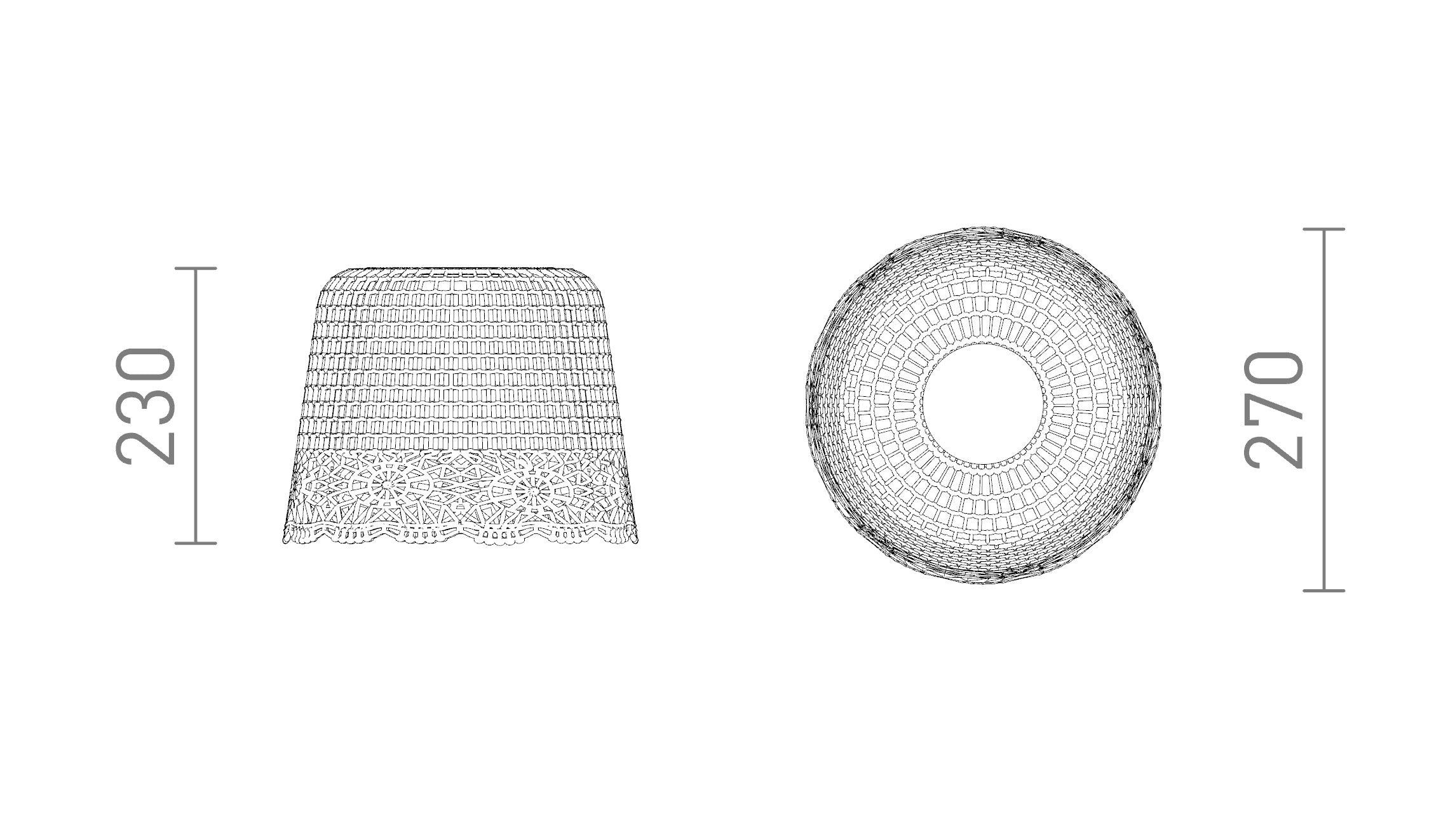 DAISY abajur suspenso - Product sketch