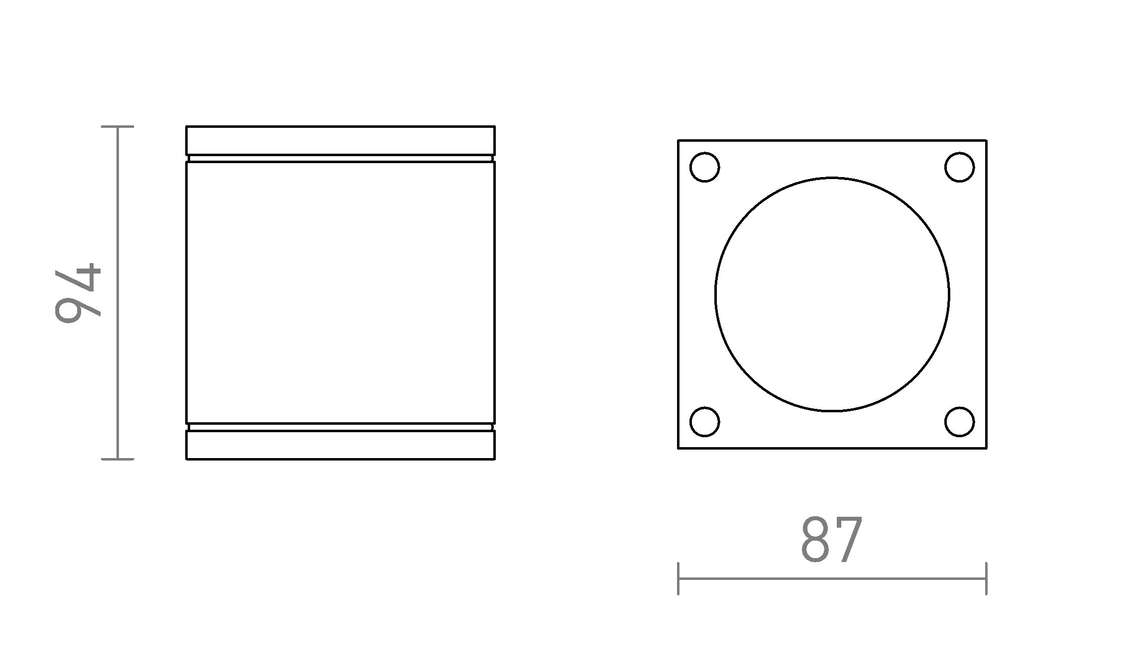 RODGE katto lamppu - Product sketch