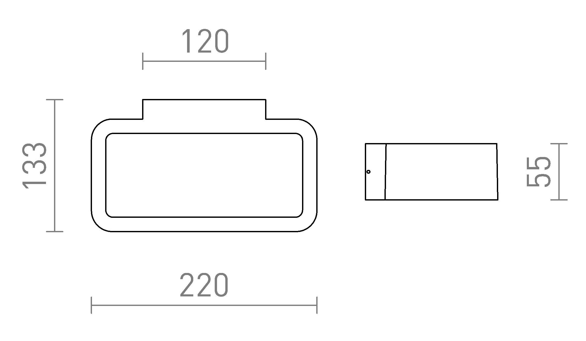 TAPA na parede lâmpada - Product sketch