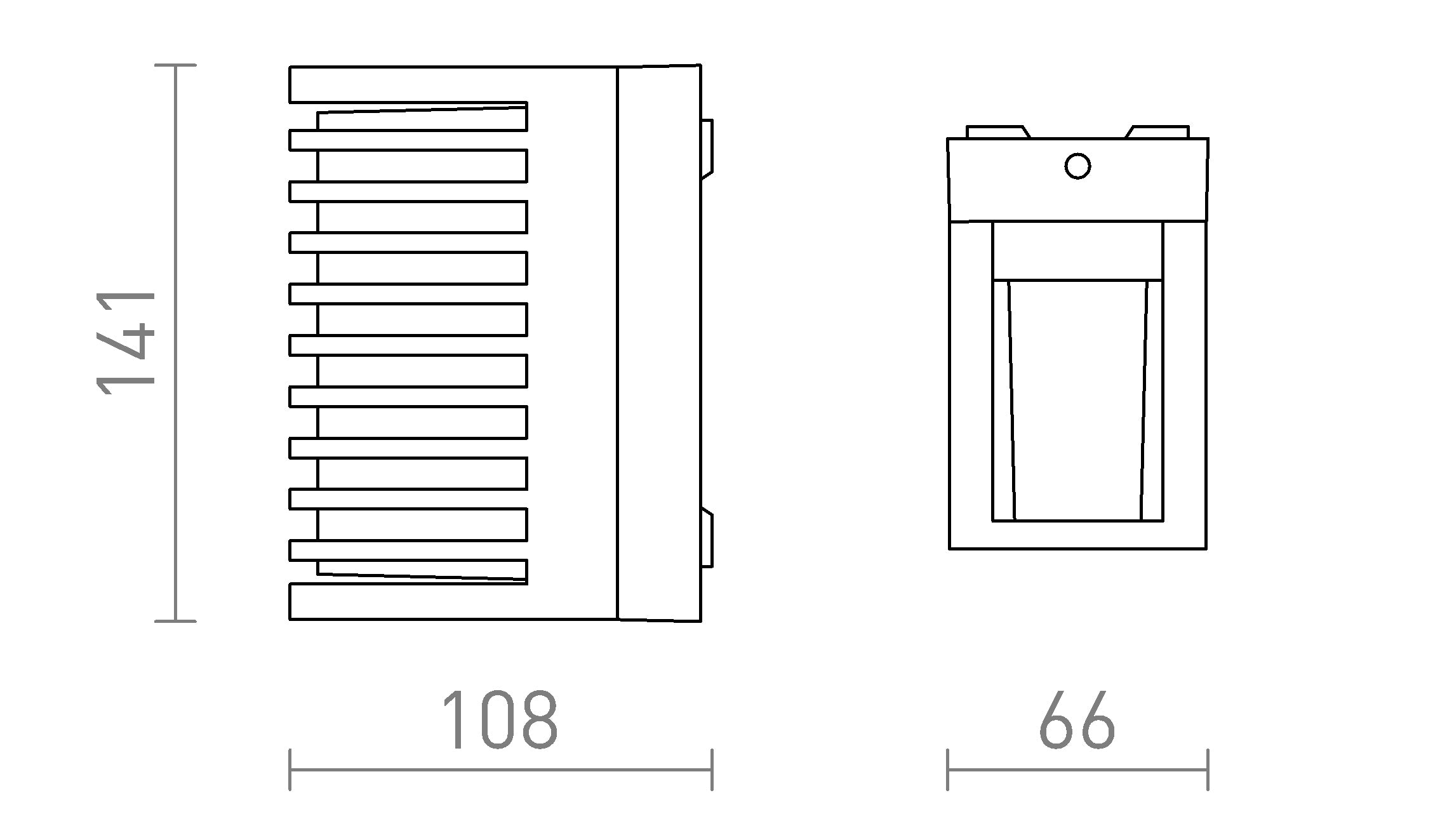 CLAIRE RC seinä lamppu - Product sketch