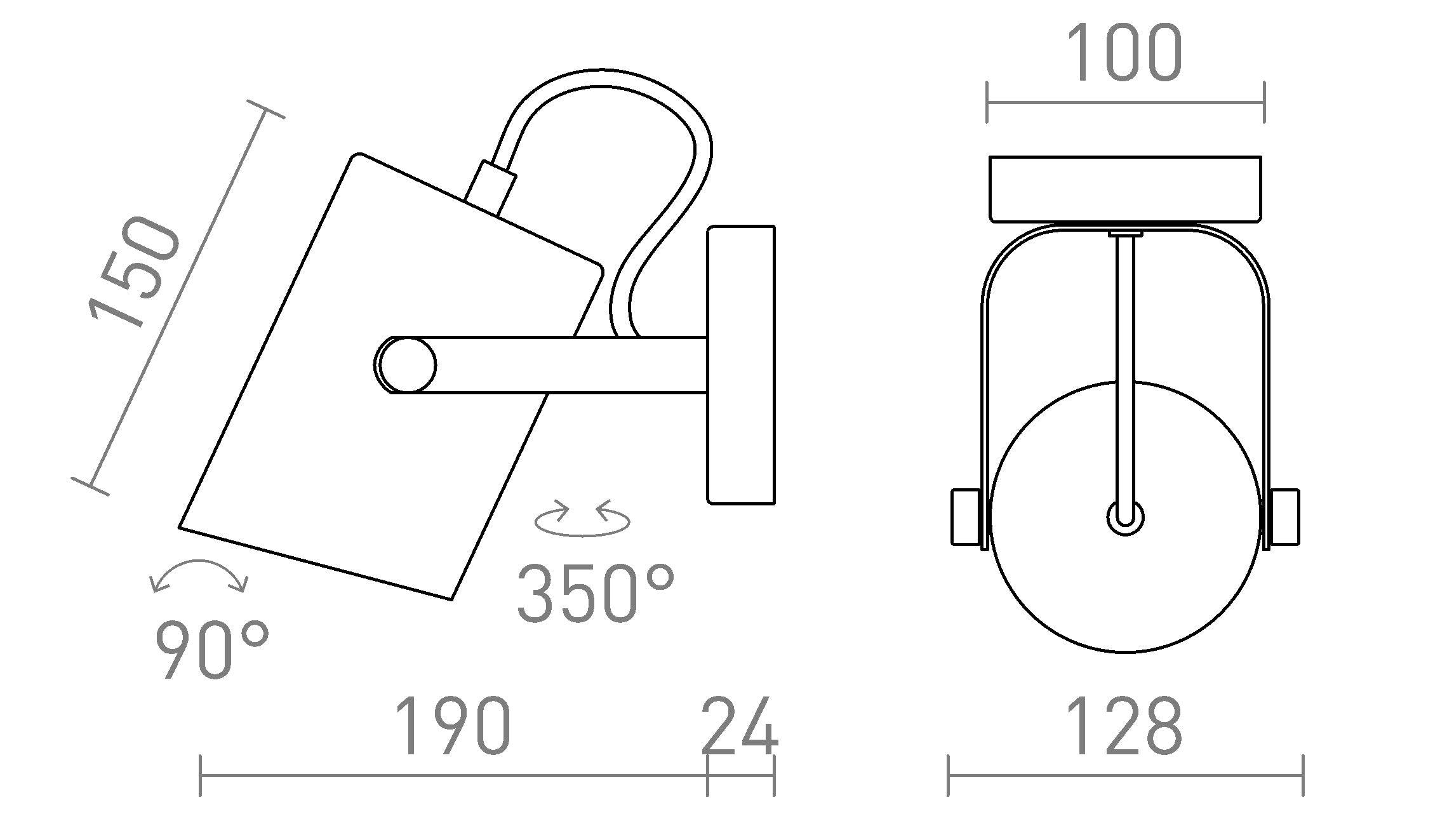 HAREN de superfície lâmpada - Product sketch