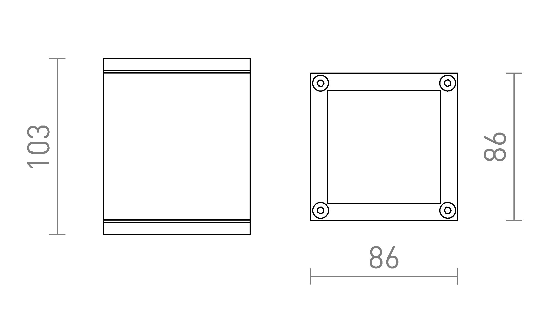 KEIG stropna lampa - Product sketch