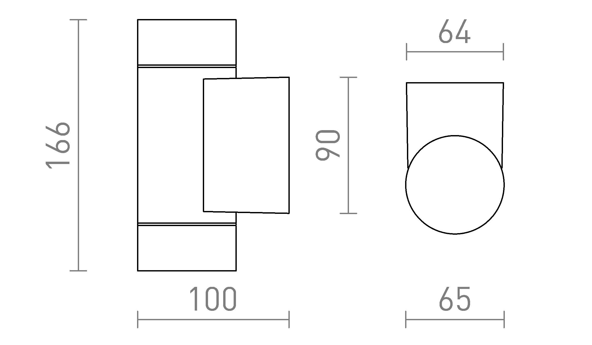 MIZZI NEW II da parete lampada - Product sketch