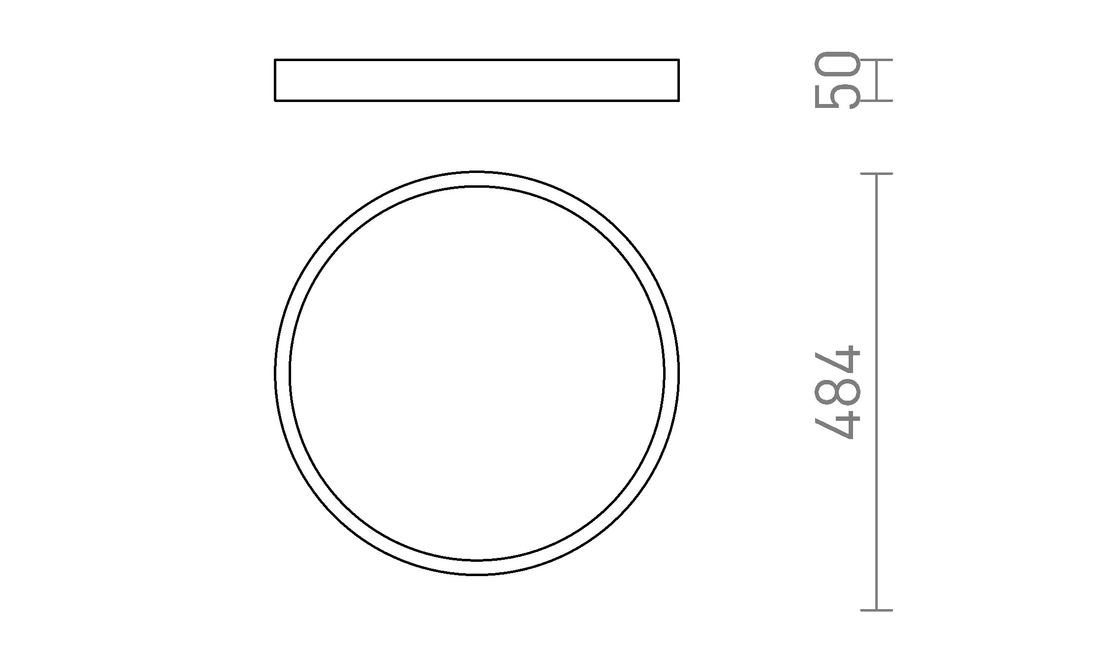 SOLEN 49 teto lâmpada - Product sketch