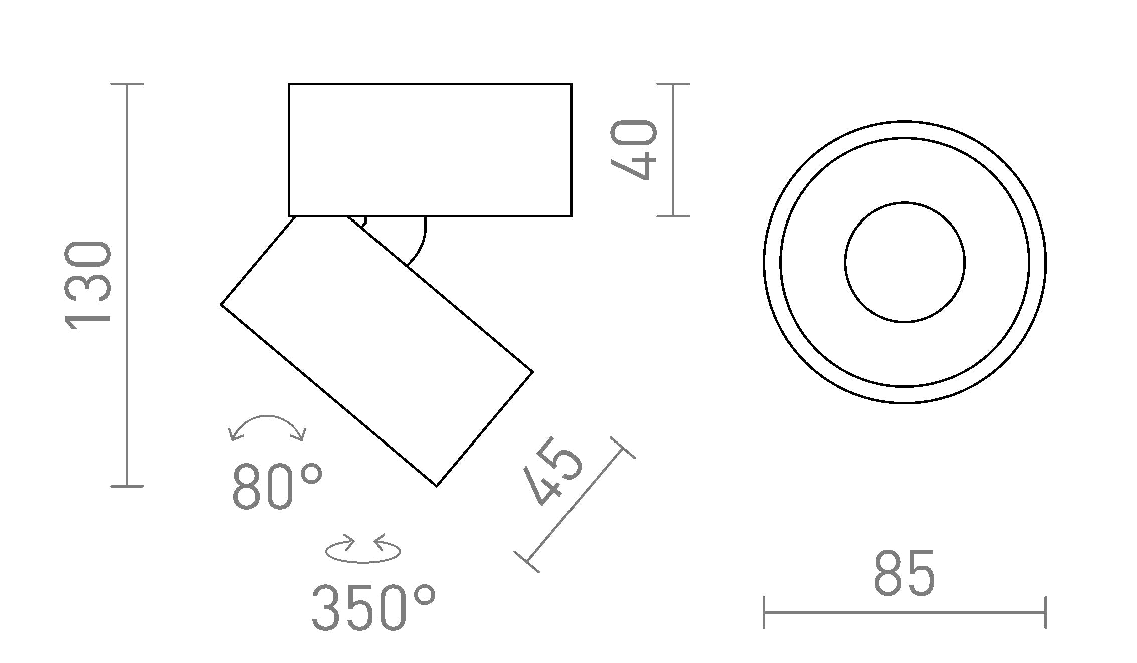 ALBANO οροφής λαμπτήρας - Product sketch