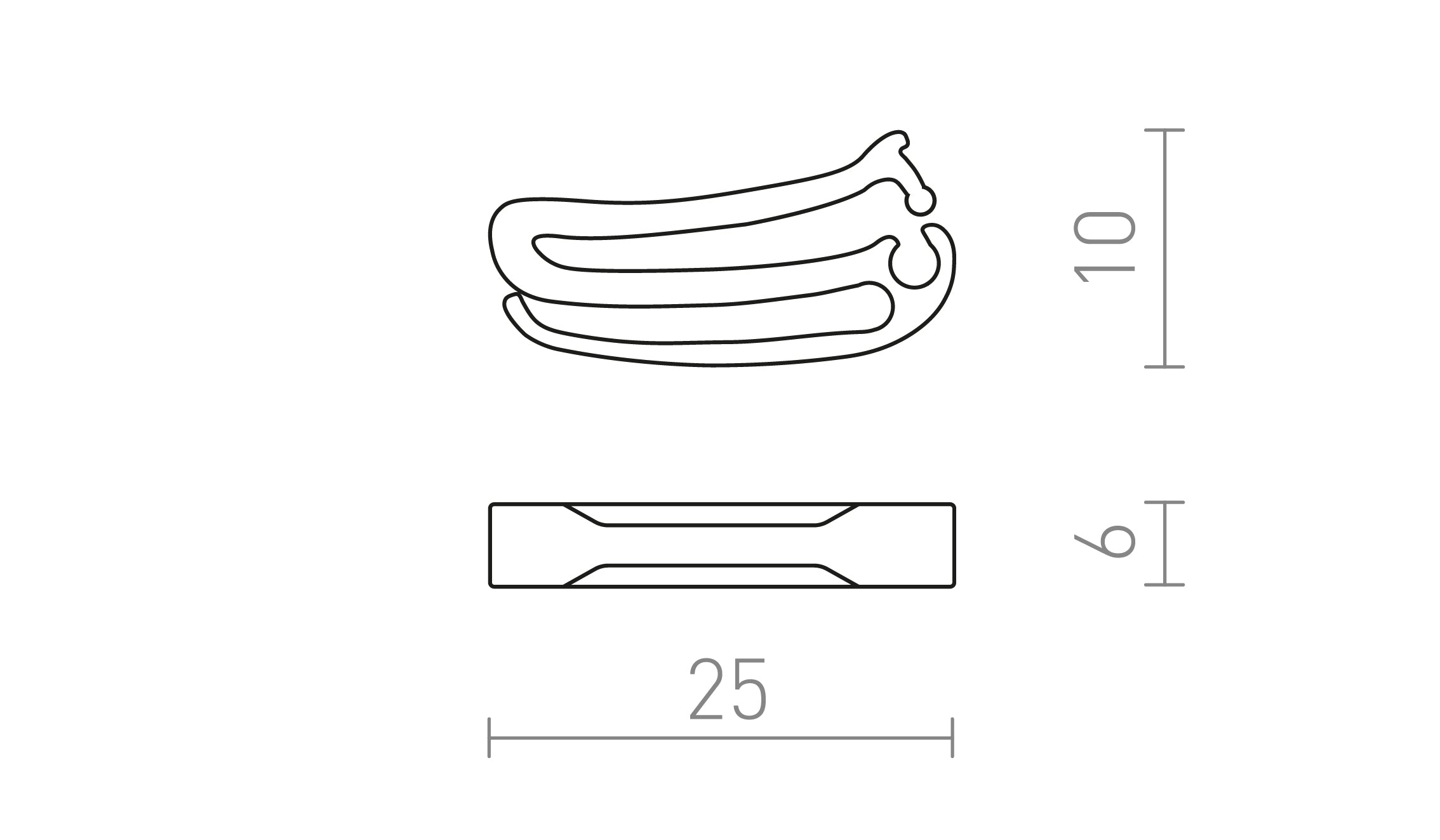 WAVE clip de bout - Product sketch