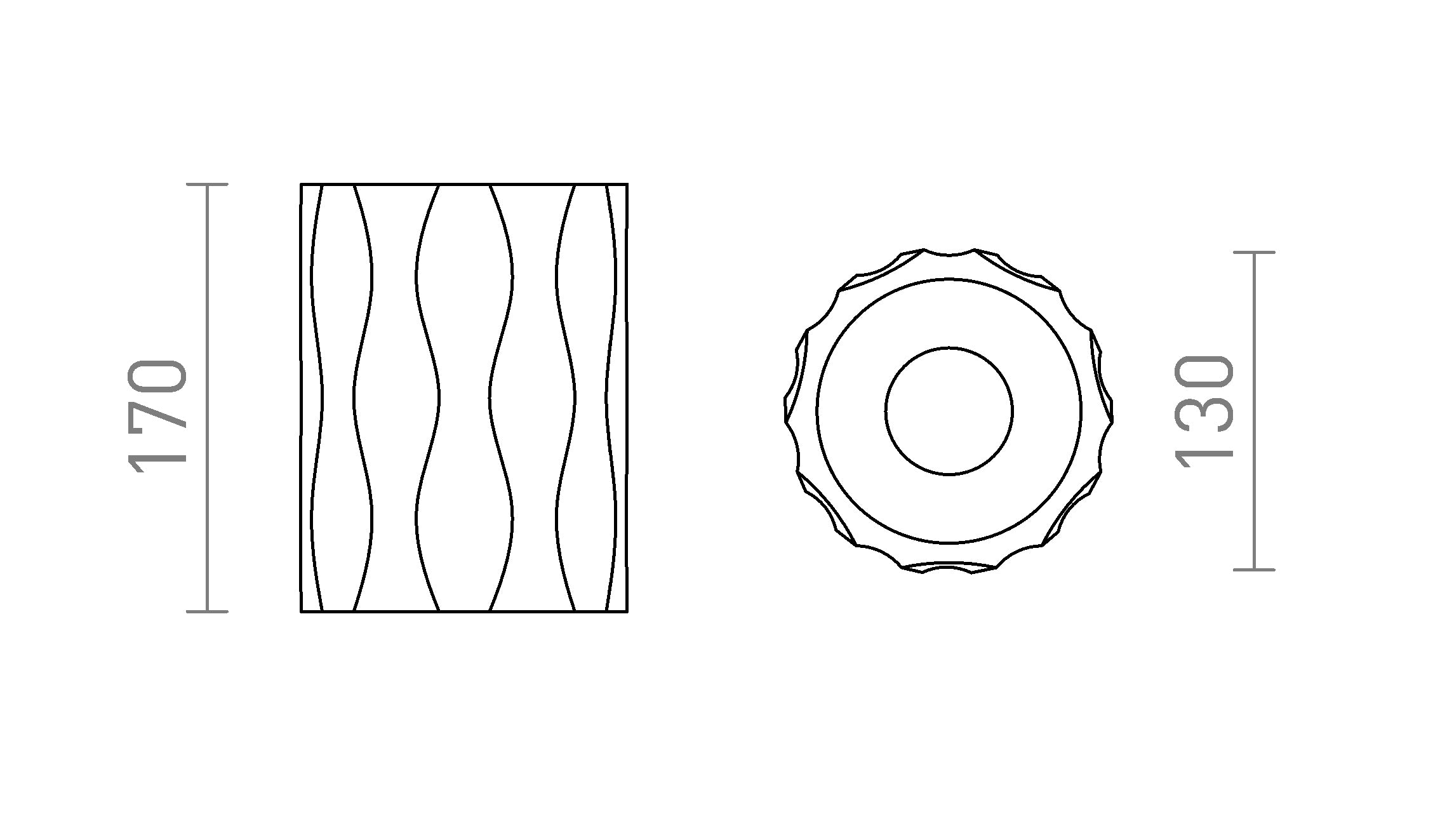ANGELINA da soffitto lampada - Product sketch