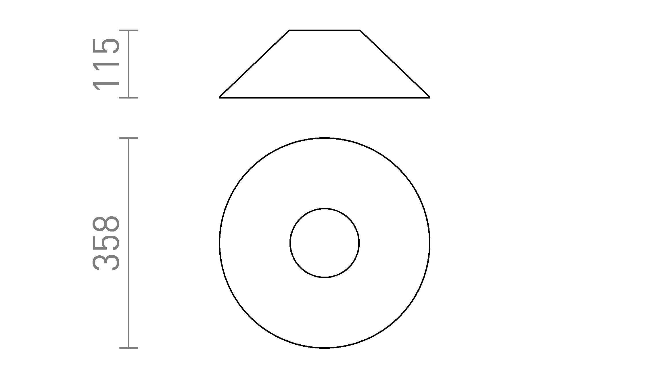 SFERA 36/12 lampenkap - Product sketch