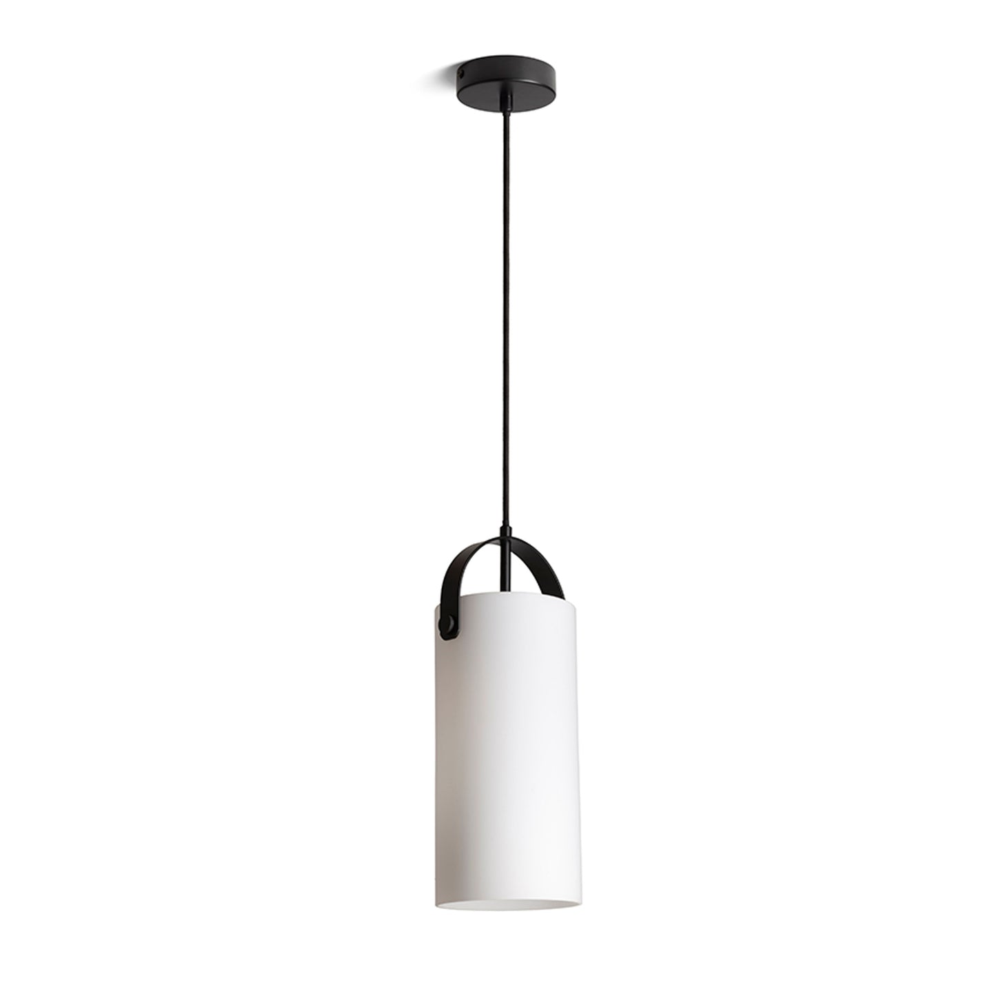 RENDL pendant lamp JULIETTA 31 pendant opal-colored glass/black 230V LED E27 15W R13753 1