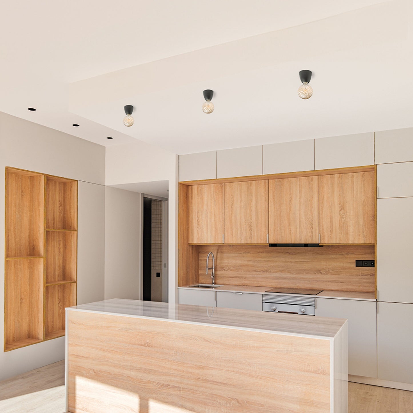 RENDL recessed light ORCO recessed black 230V LED GU10 9W R14258 5