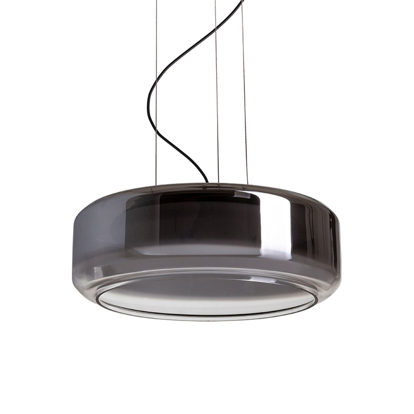 RENDL pendant lamp NAOMI 35 pendant smoke-colored glass/frosted glass/black 230V LED 18W 3000K R14400 3