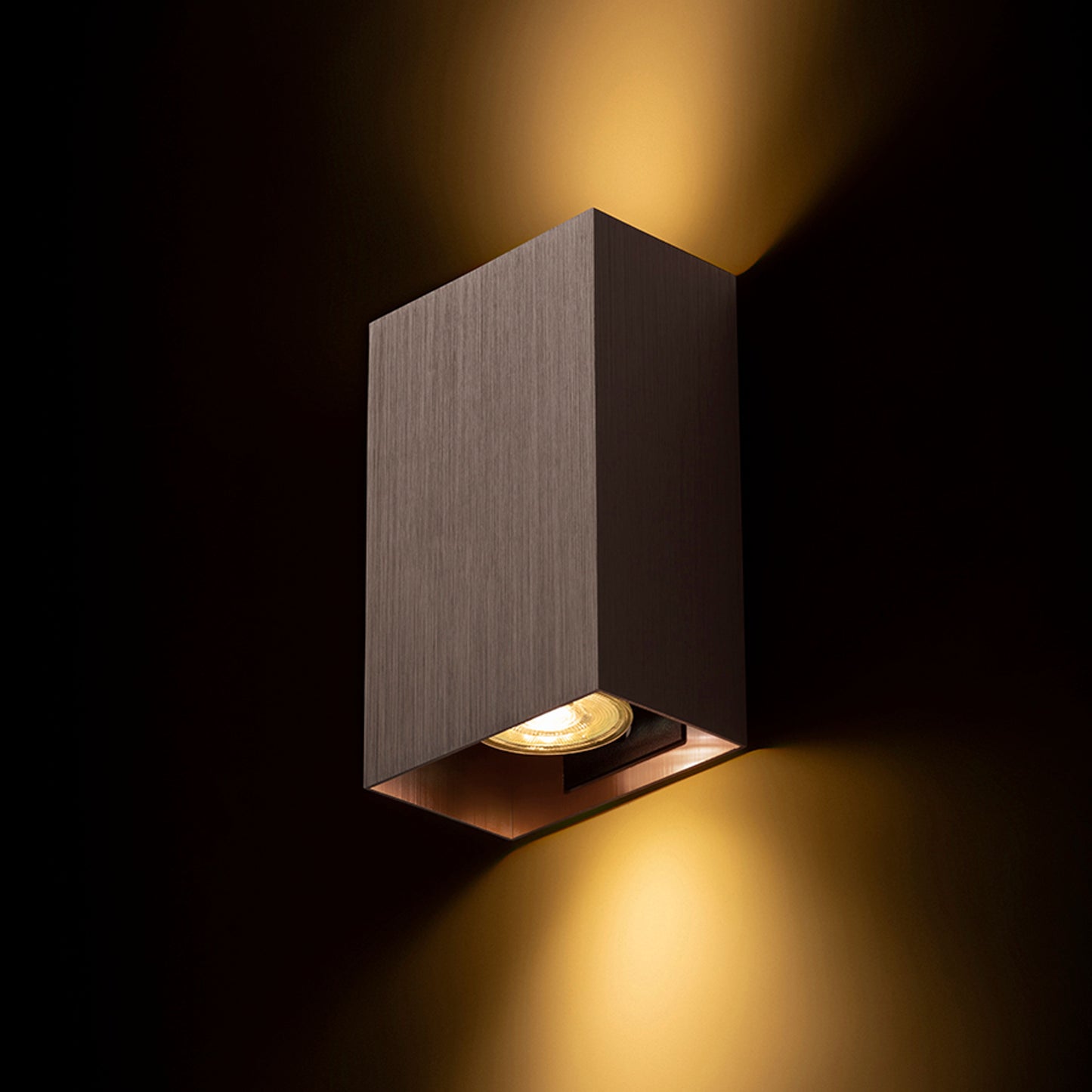 RENDL wall lamp CAPRI RC wall brushed bronze 230V LED GU10 2x9W R14418 3