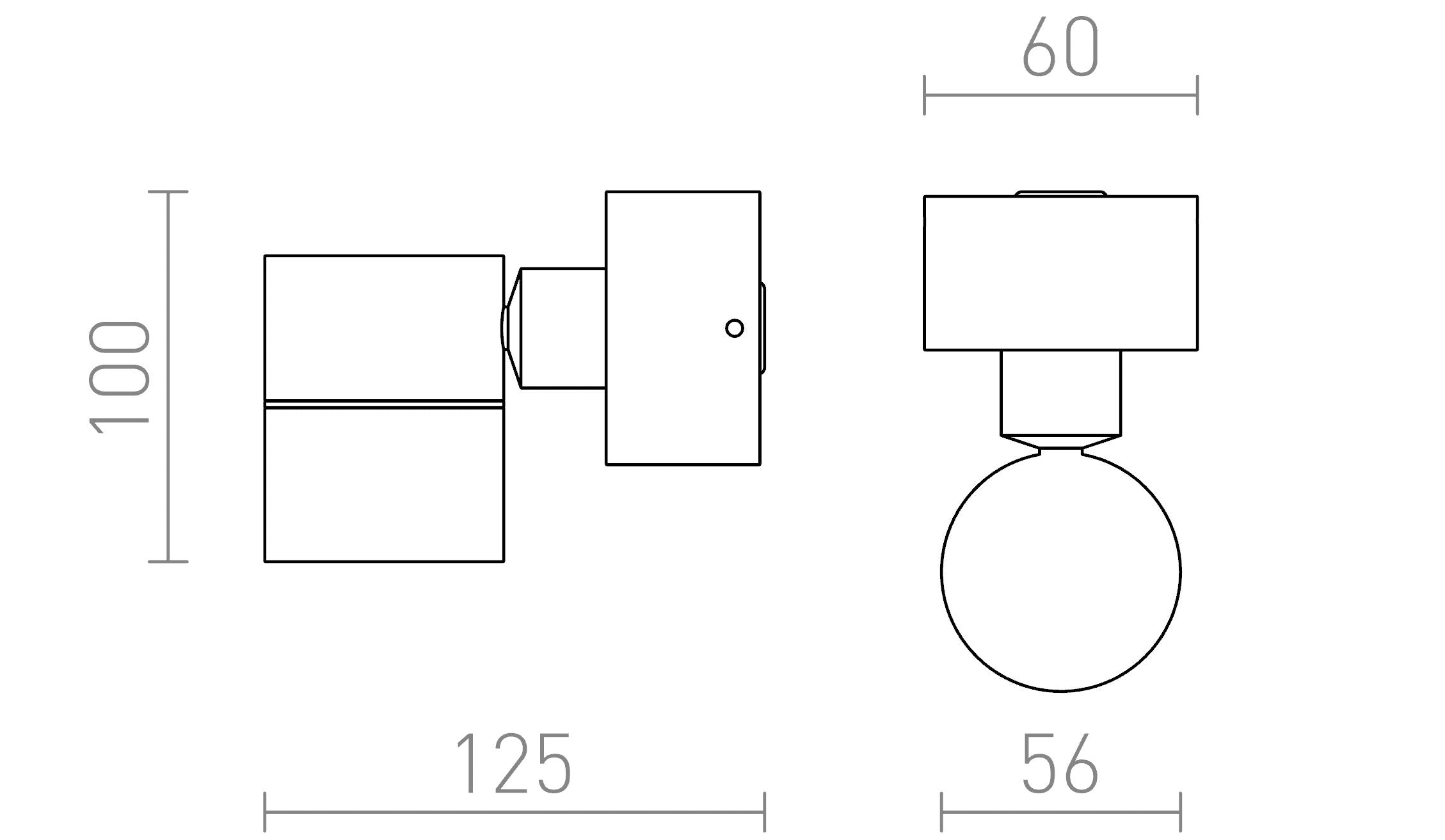 MICO I na parede lâmpada - Product sketch