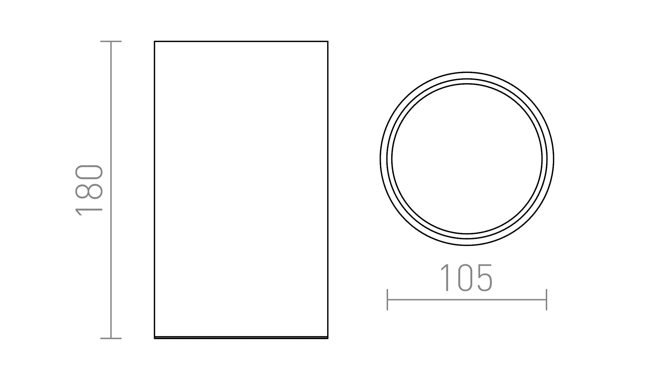 MEA  teto cilíndrico lâmpada - Product sketch