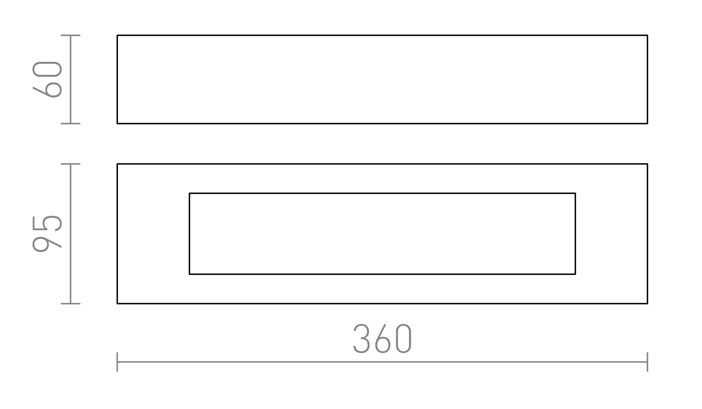 ROLO 36 na parede lâmpada - Product sketch