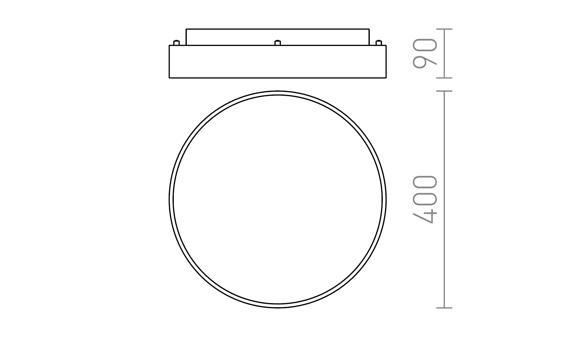 MENSA R 40 TETO - Product sketch