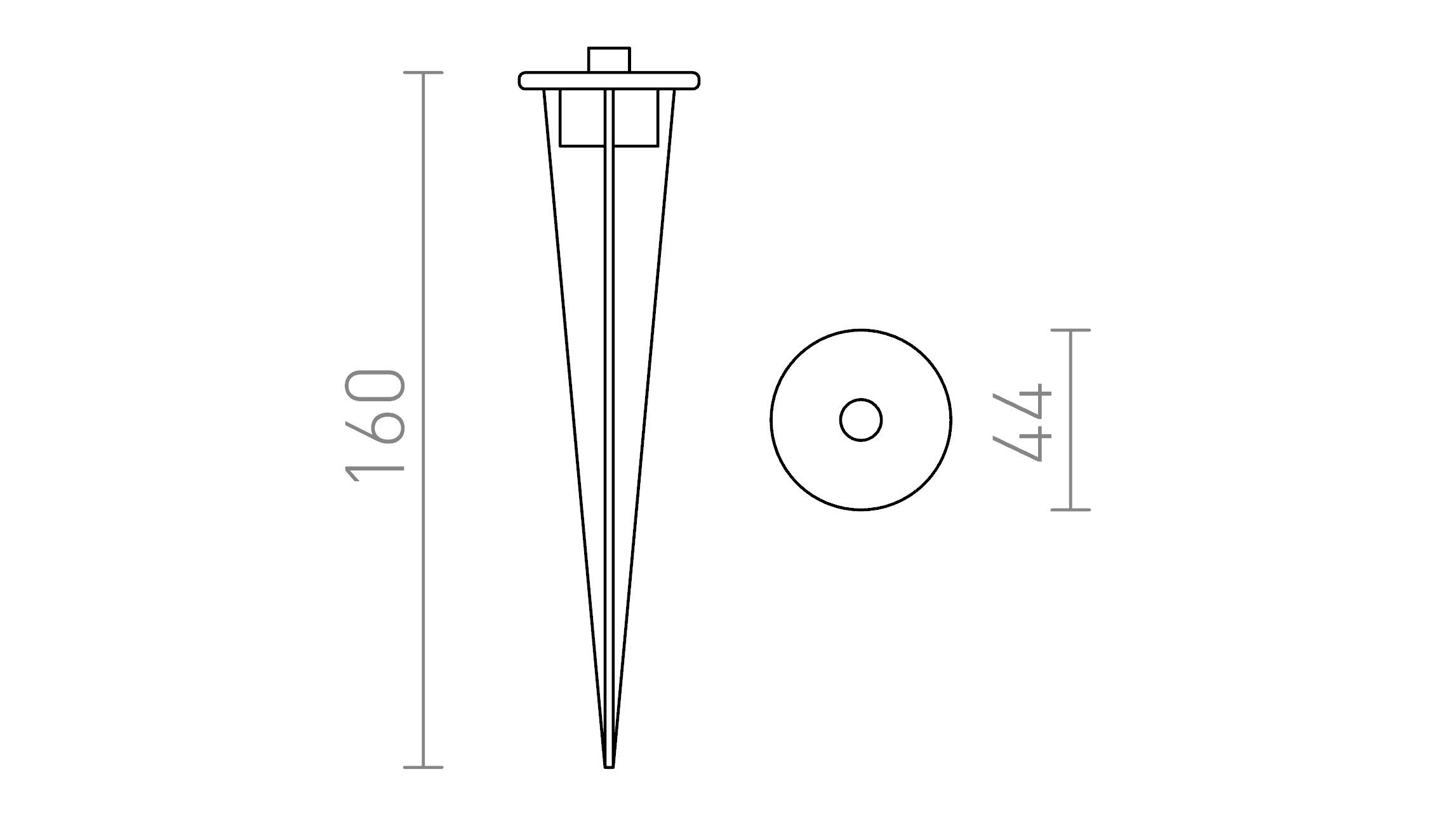 ESPIGÃO UNIVERSAL - Product sketch