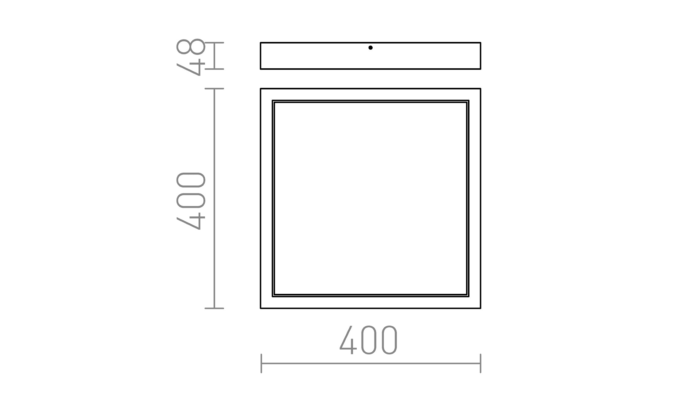 STRUCTURAL LED EMBUTIDA 40X40 - Product sketch