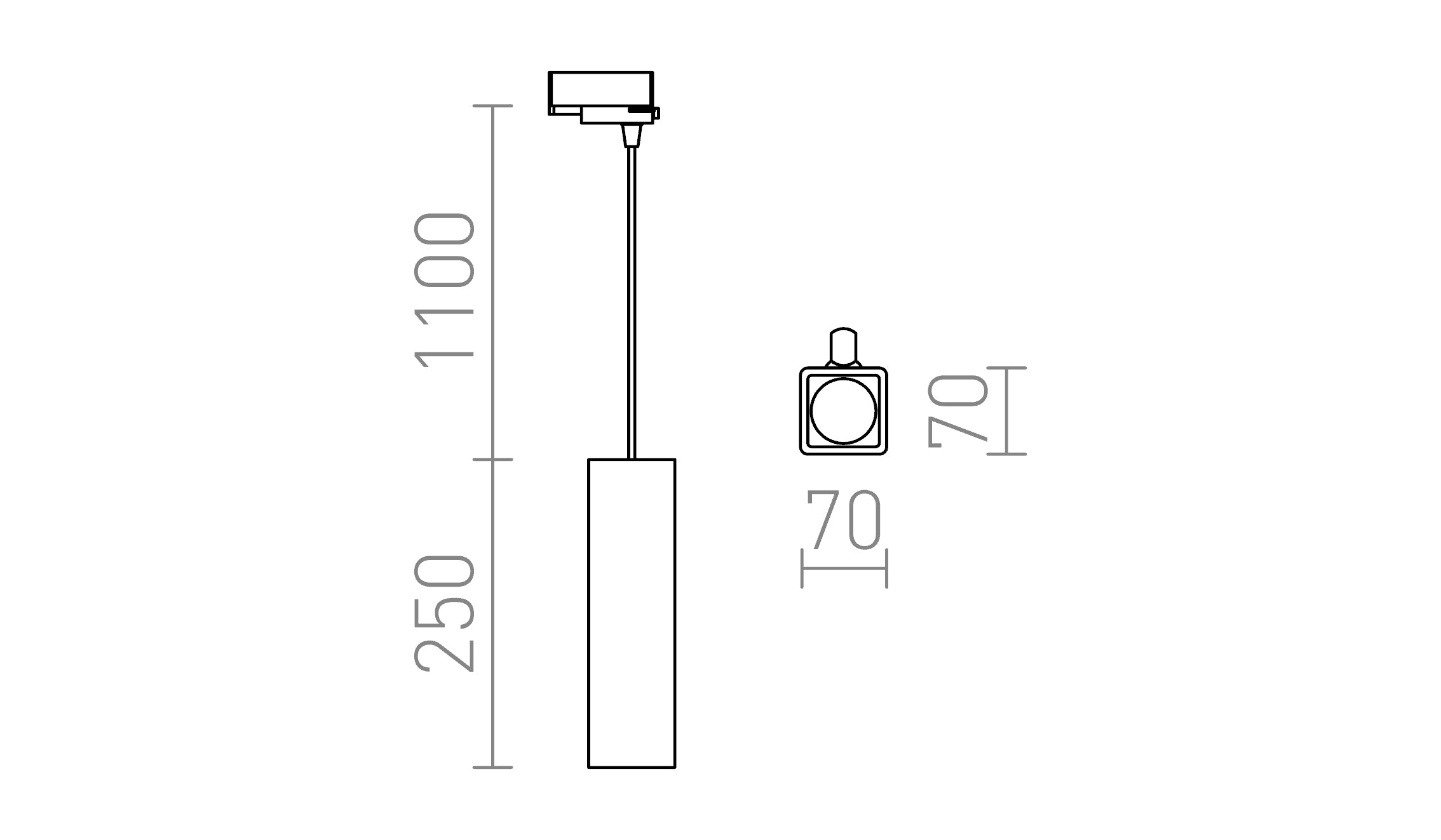 JACK RC PARA CALHA TRIFÁSICA  - Product sketch