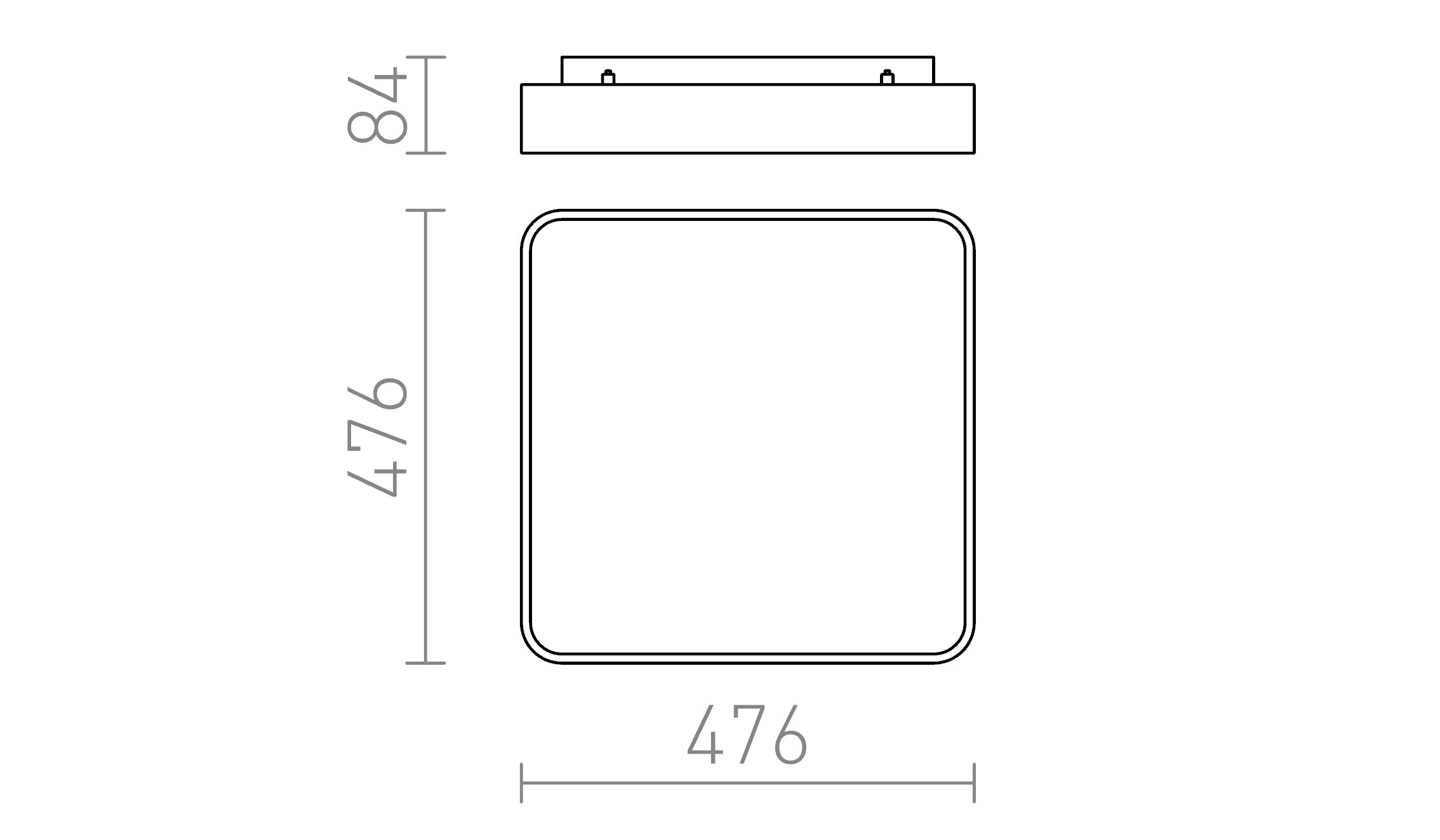 MENSA SQ 48 DE TETO - Product sketch