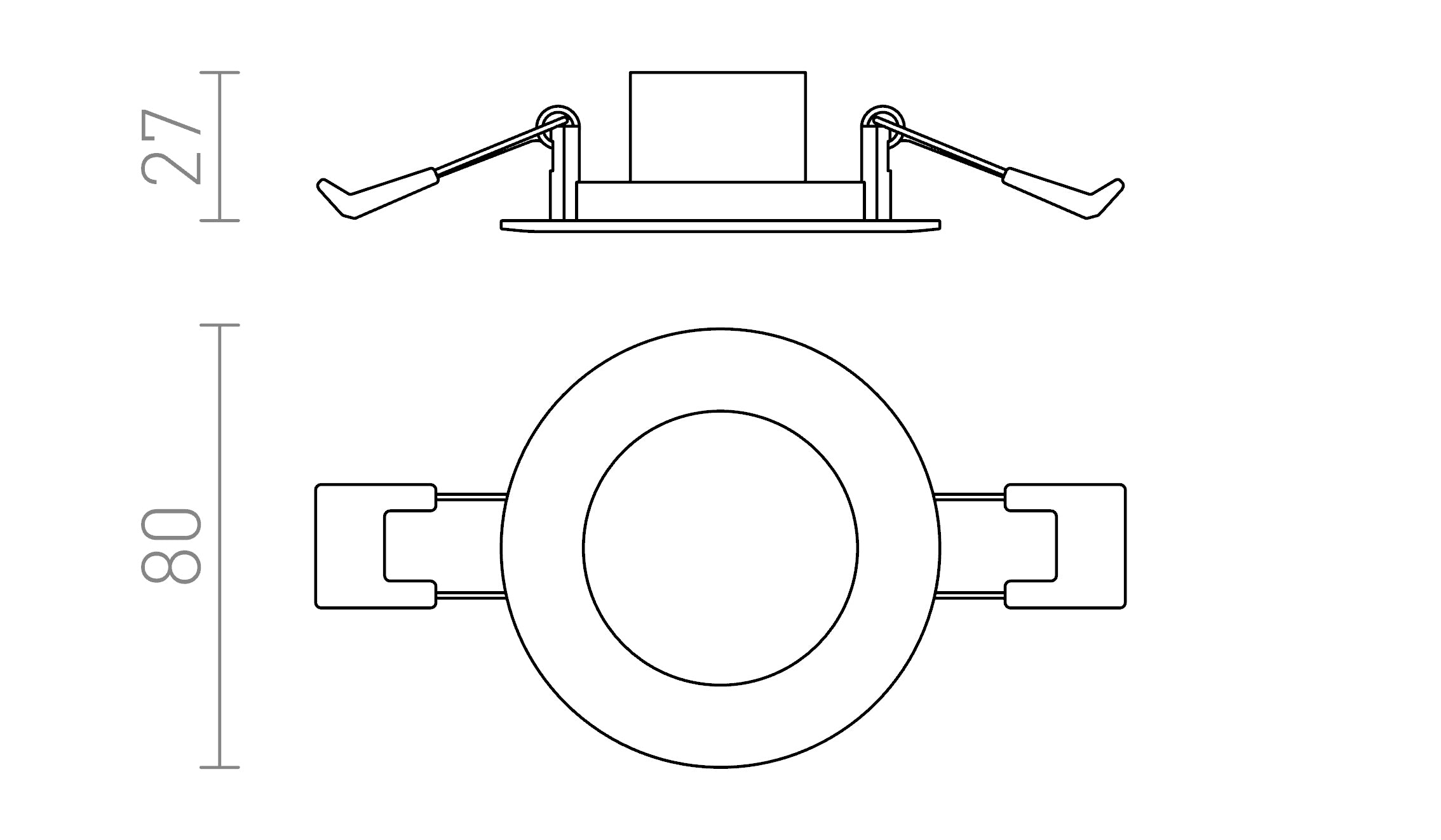 SLENDER R 8 EMBUTIDA - Product sketch