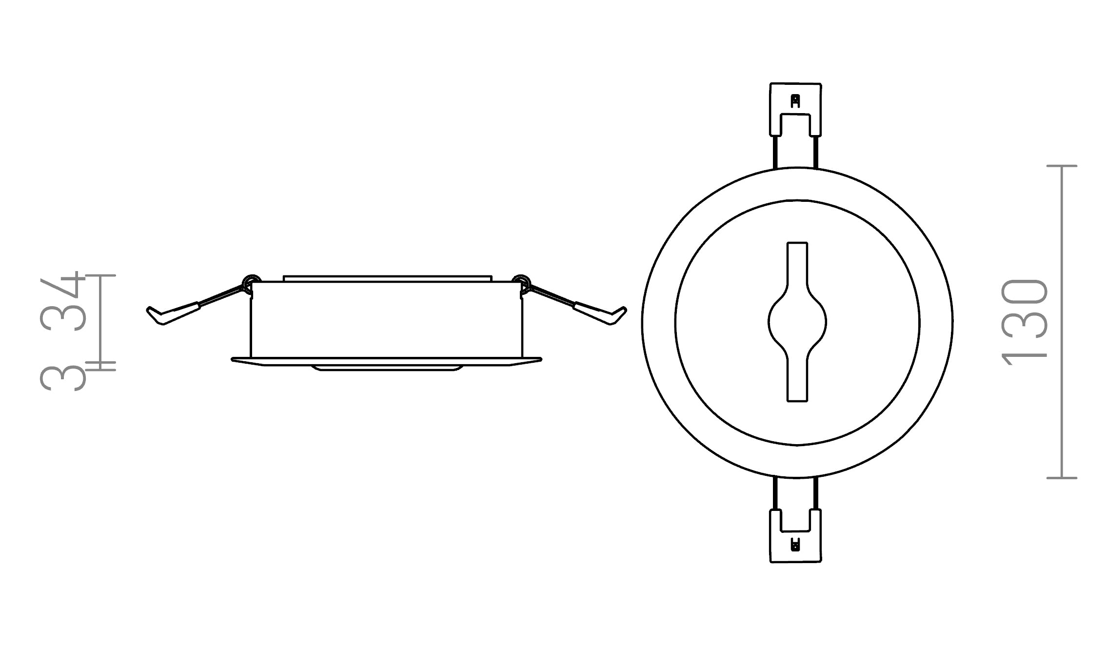 KELLY LED EMBUTIDO - Product sketch
