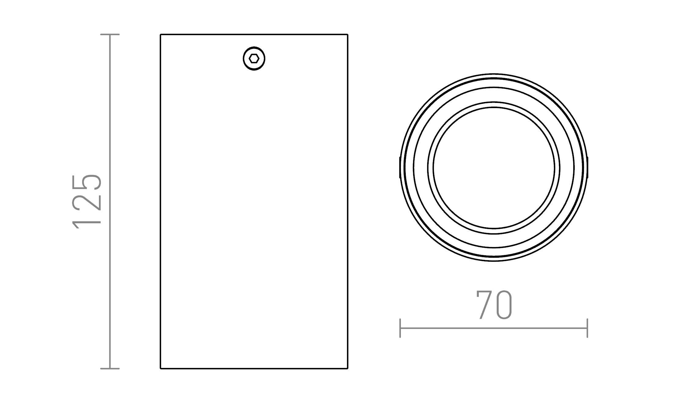 TUBA PARA TETO - Product sketch