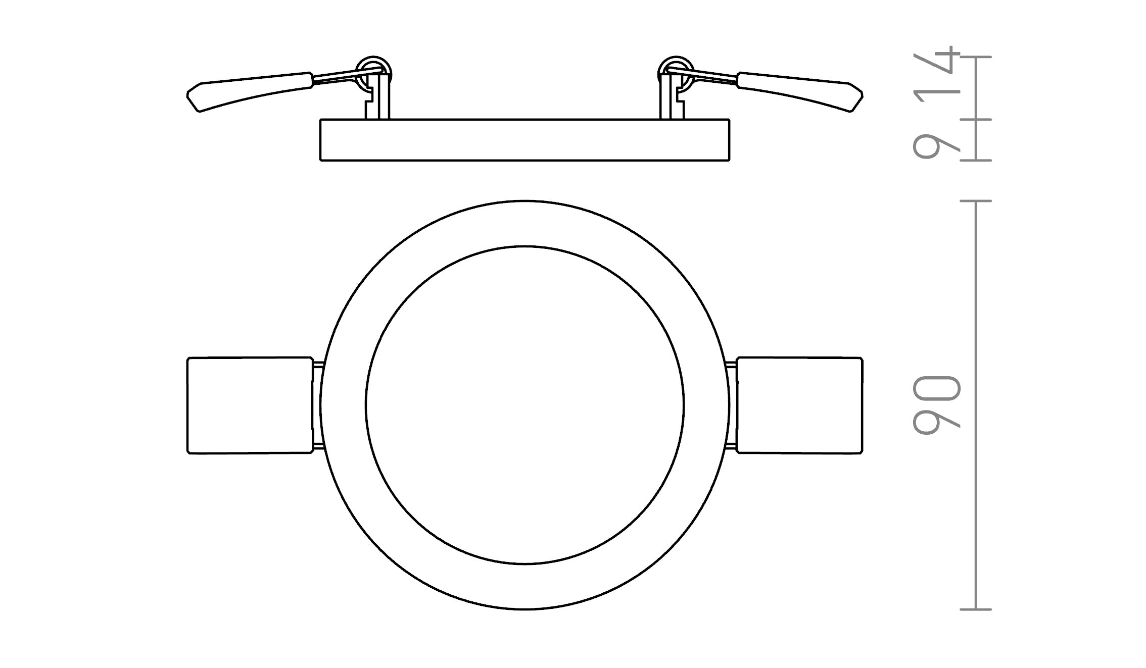 HUE R 9 EMBUTIDO - Product sketch