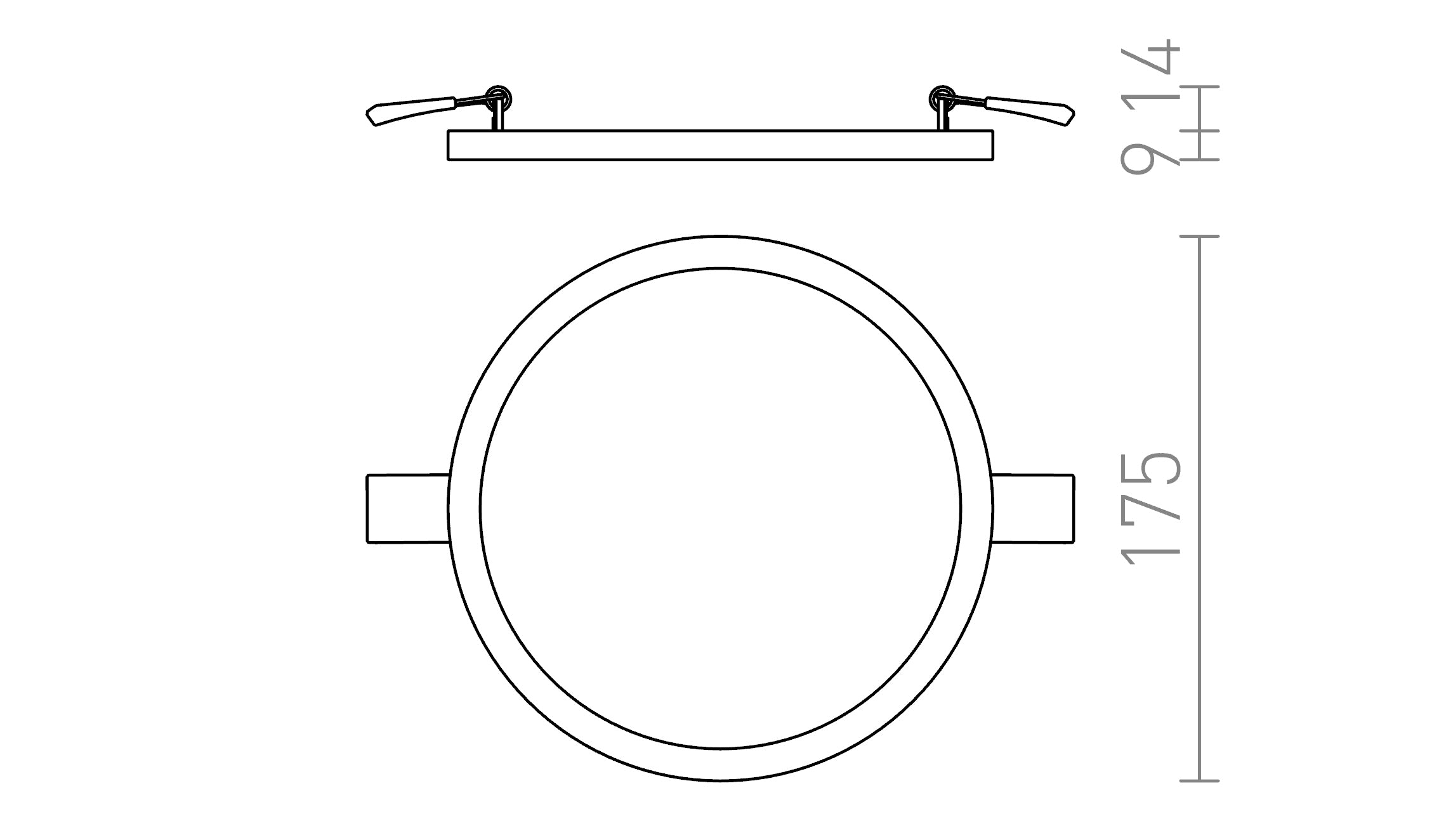 HUE R 17 EMBUTIDO - Product sketch