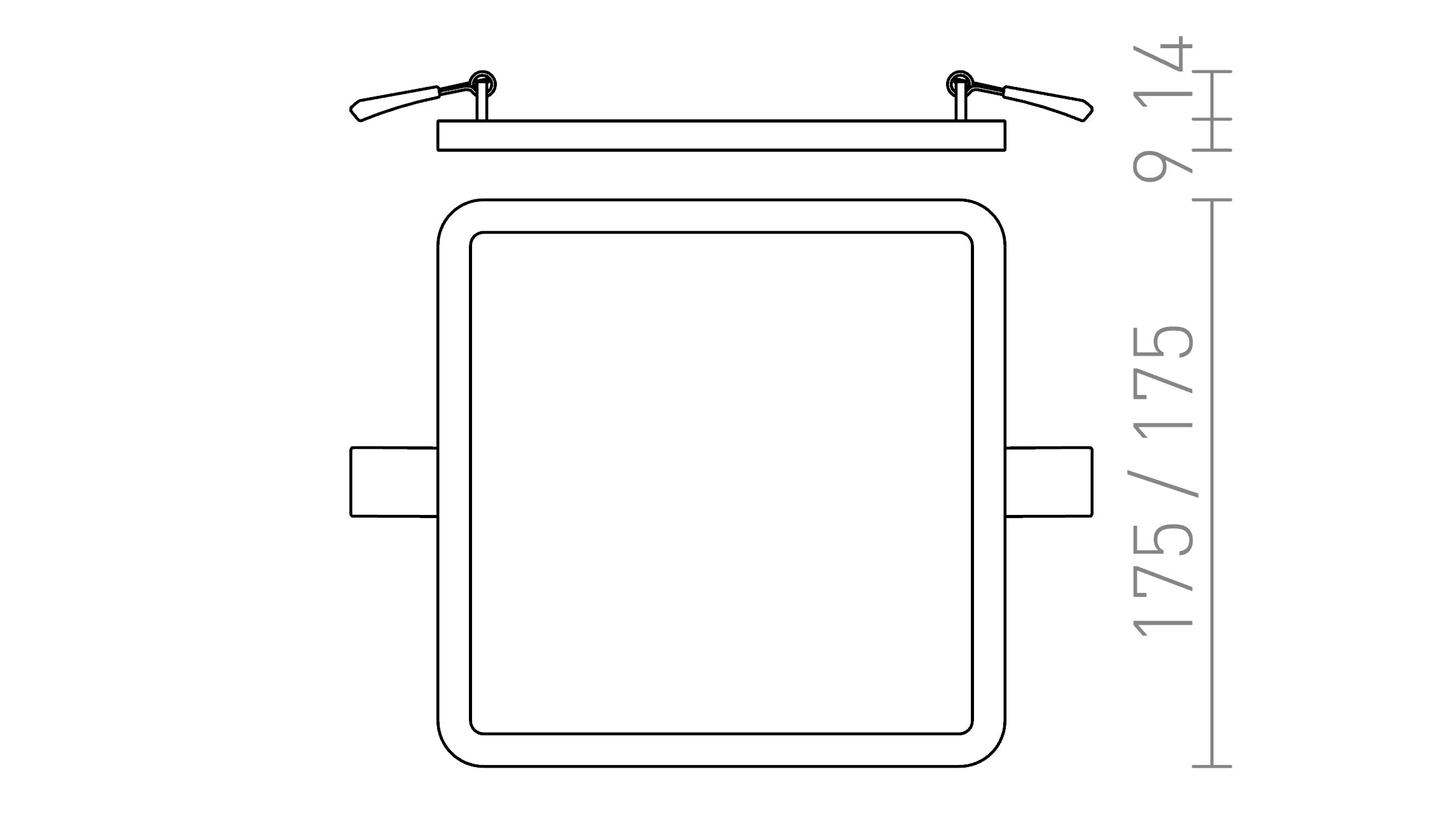 HUE SQ 17 EMBUTIDO - Product sketch