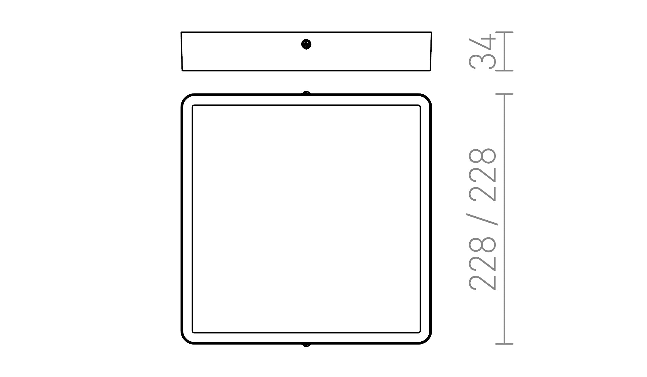 HUE SQ 22 DE TETO - Product sketch