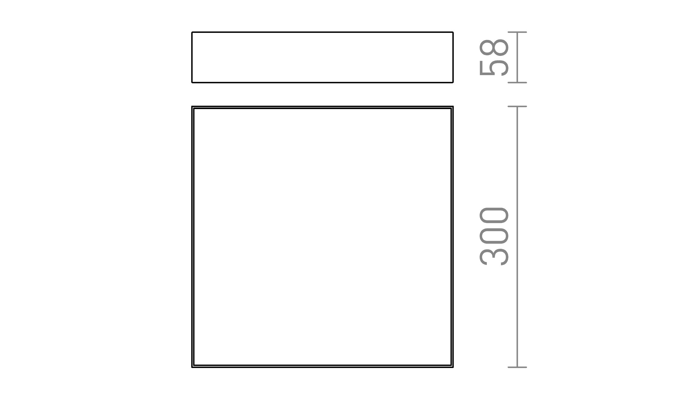 LARISA SQ 30 DE TETO - Product sketch