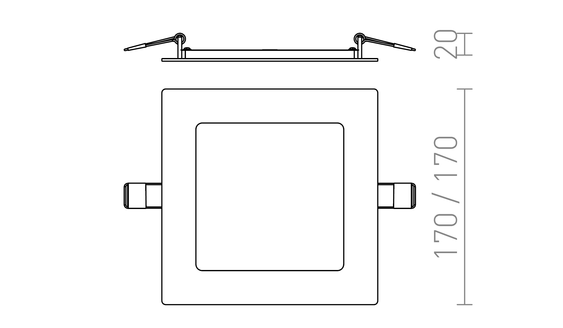 SOCORRO SQ 170 EMBUTIDA - Product sketch