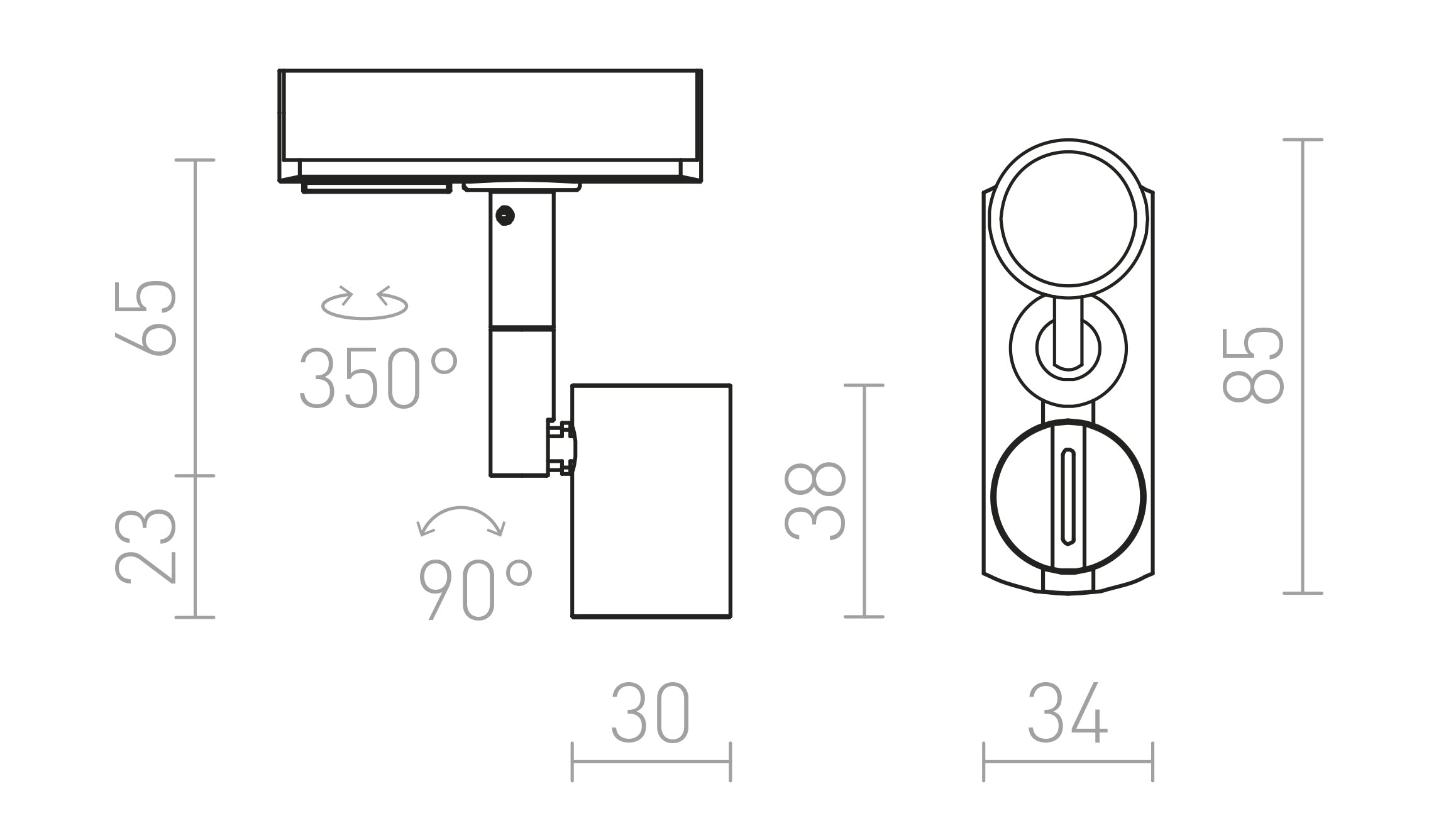 TRICA PARA CALHA MONOFÁSICA - Product sketch
